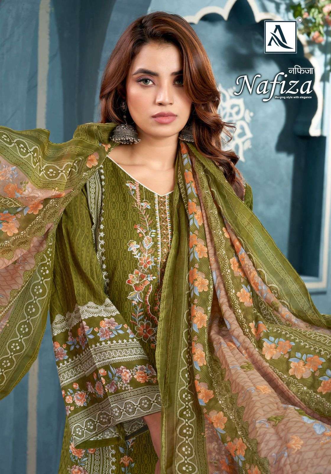 ALOK SUITS NAFIZA COTTON WITH PRINTED DRESS MATERILA COLLECTION