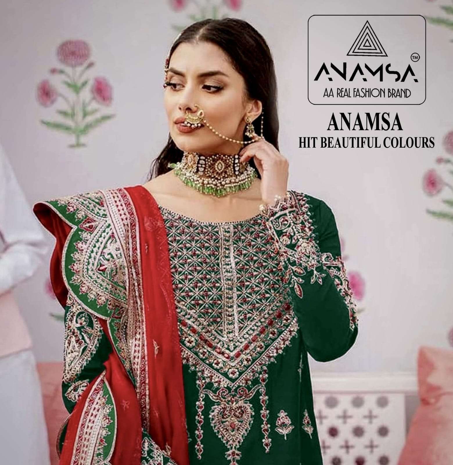 ANAMSA 286 GEORETTE WITH EMBROIDERY WORK PAKISTANI SUITS