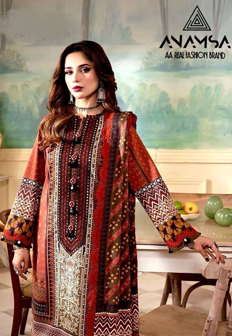 ANAMSA 441 JAM COTTON WITH PRINTED PAKISTANI SUITS AT SURAT SUPPLIER