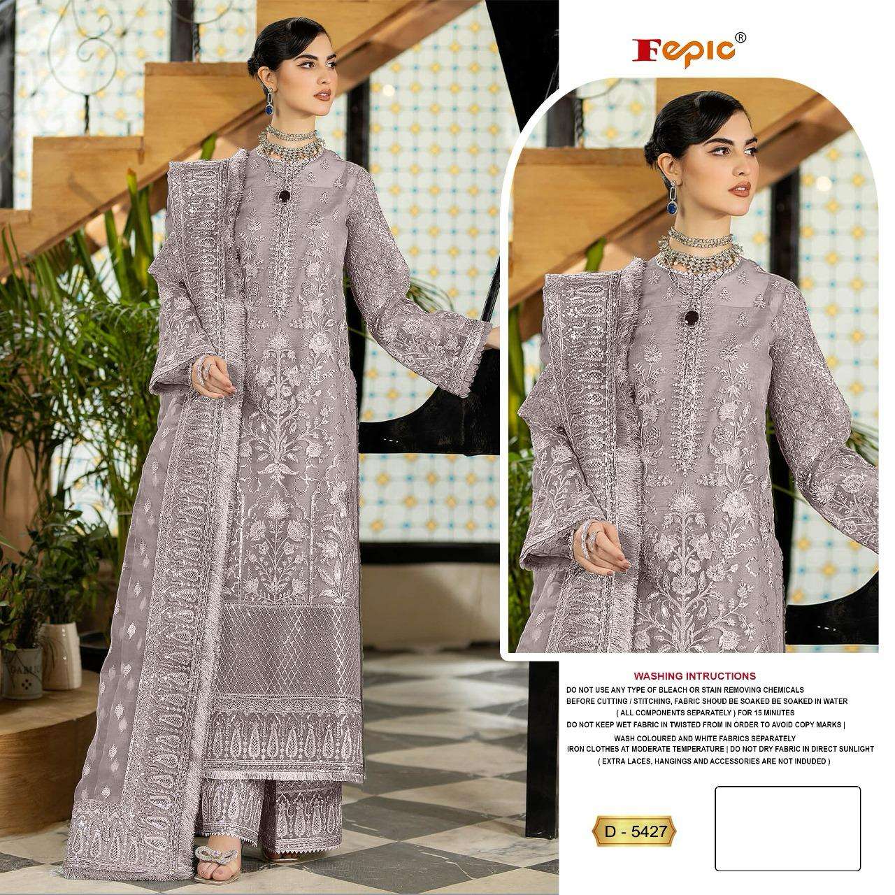 FEPIC 5427 GEORGETTE EMBROIDERY WORK FUNCTION SPECIAL PAKISTANI SUITS 