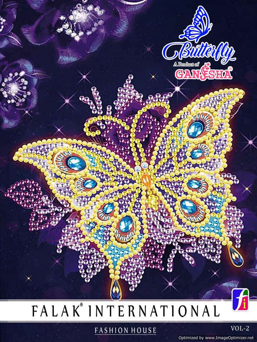 GANESHA BUTTERFLY VOL 2 COTTON WITH PRINTED SAREE BEST DEALER IN SURAT