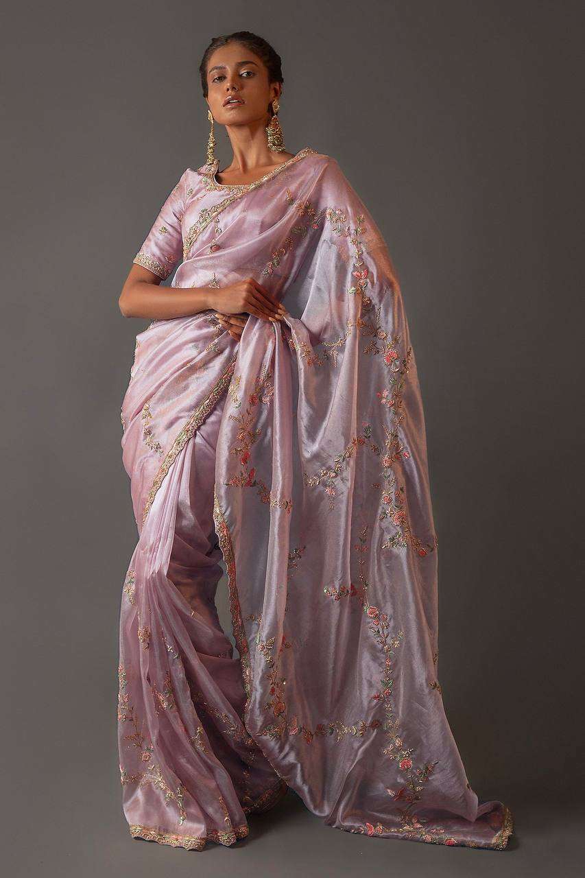 JIMMY CHOO PINK SHADES ROYAL LOOK DESIGNER SAREE 