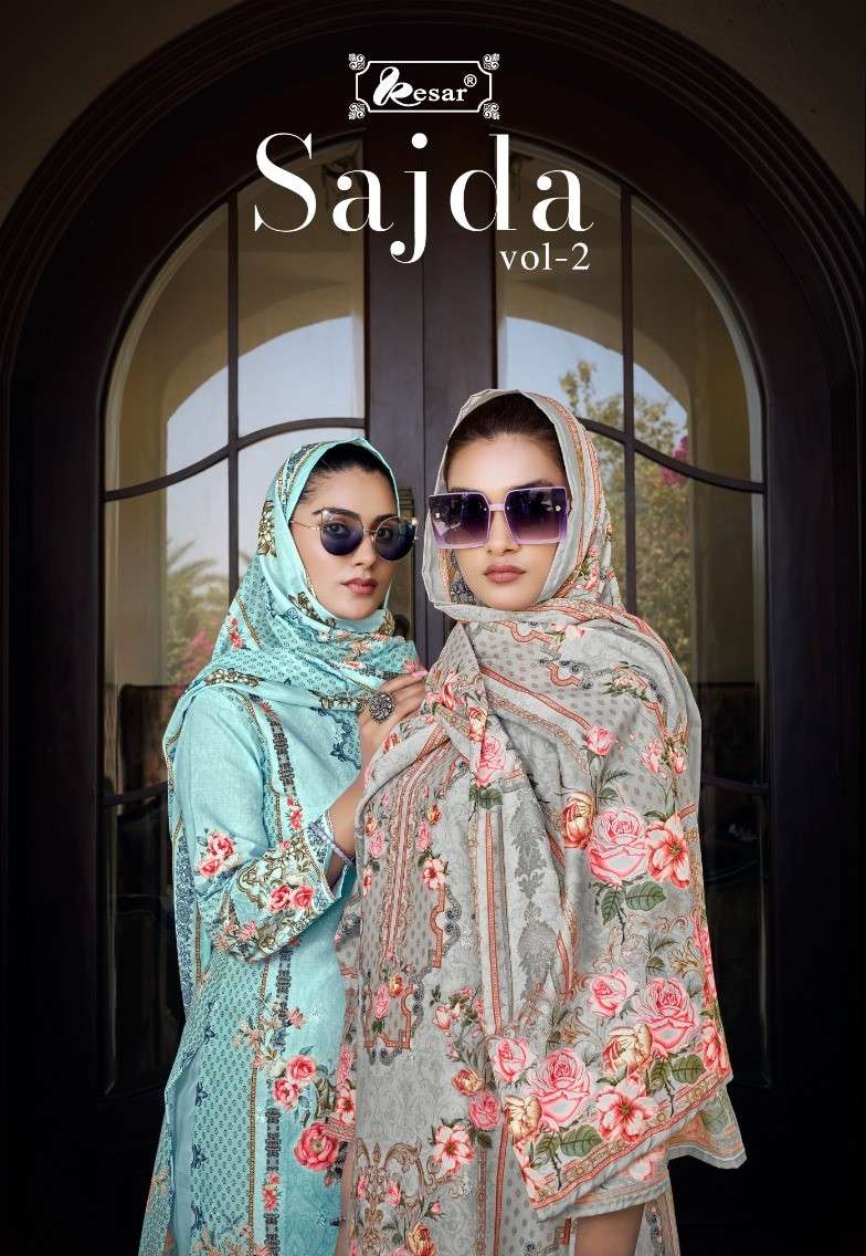 KESAR SAJDA VOL 2 COTTON WITH PRINTED REGULAR WEAR SUITS COLLECTION AT BEST RATE