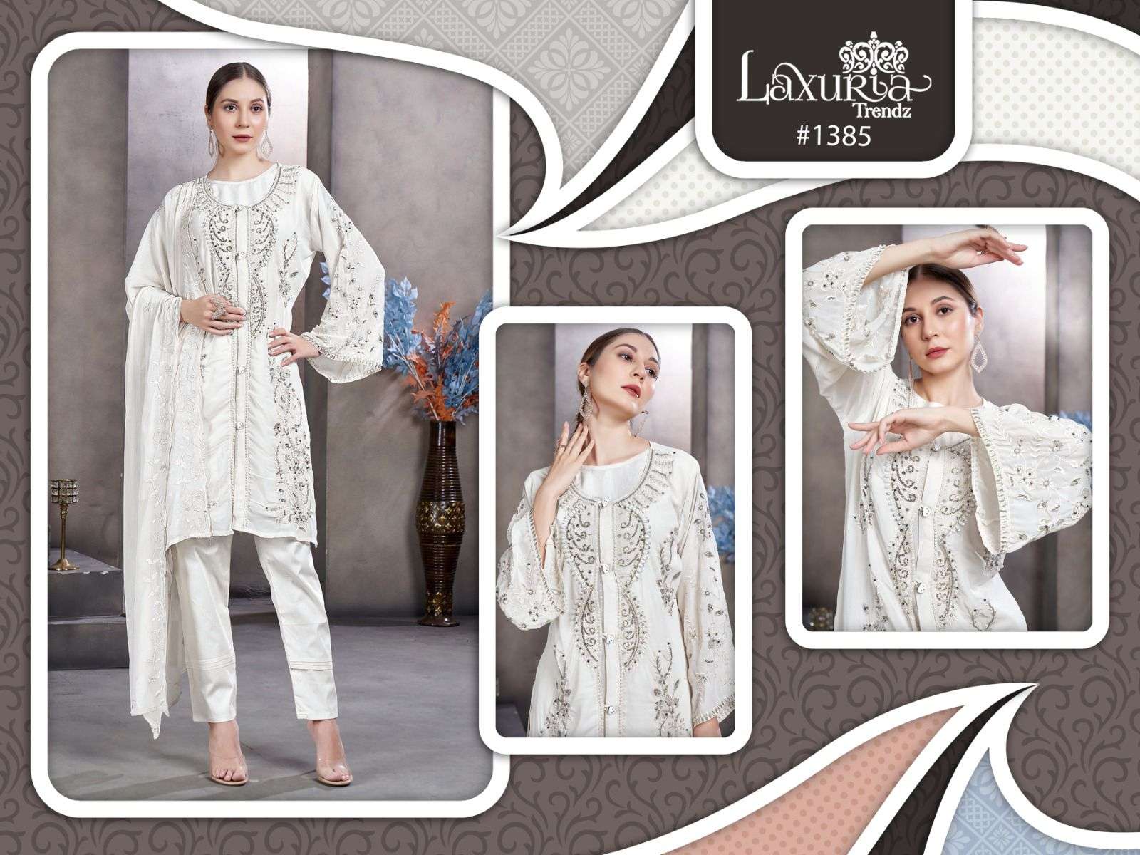 LAXURIA 1385 GEORGETTE WITH READYMADE SUITS