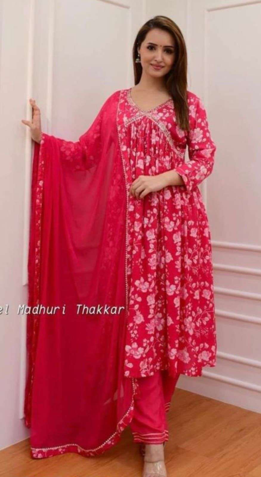RED COLOUR ALIYA CUT READYMADE SUITS COLLECTION AT BEST RATE