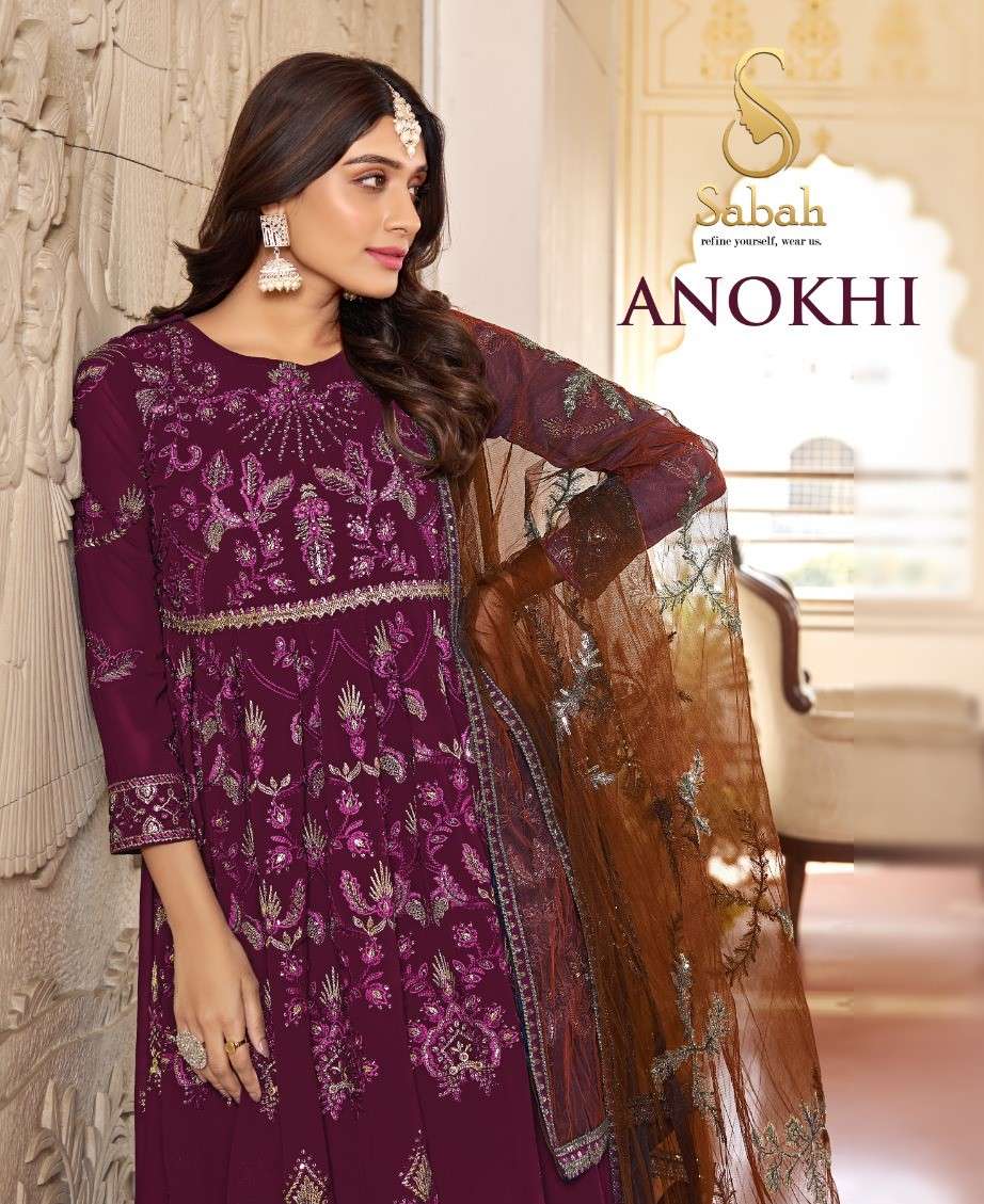 SABAH ANOKHI GEORGETTE DESGNER SUITS 