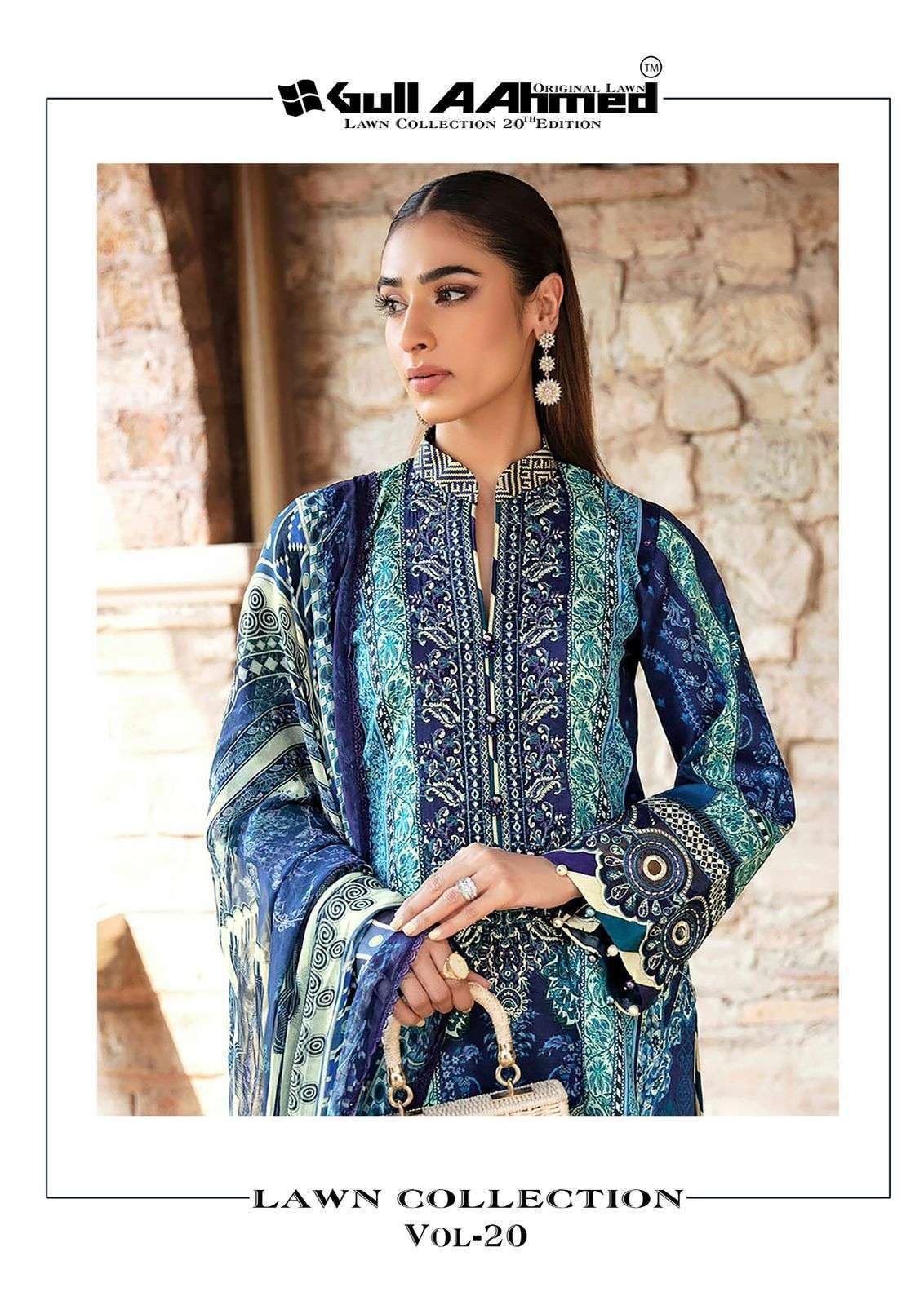 Gull Aahmed Vol 20  lawn cotton printed pakistani suits 
