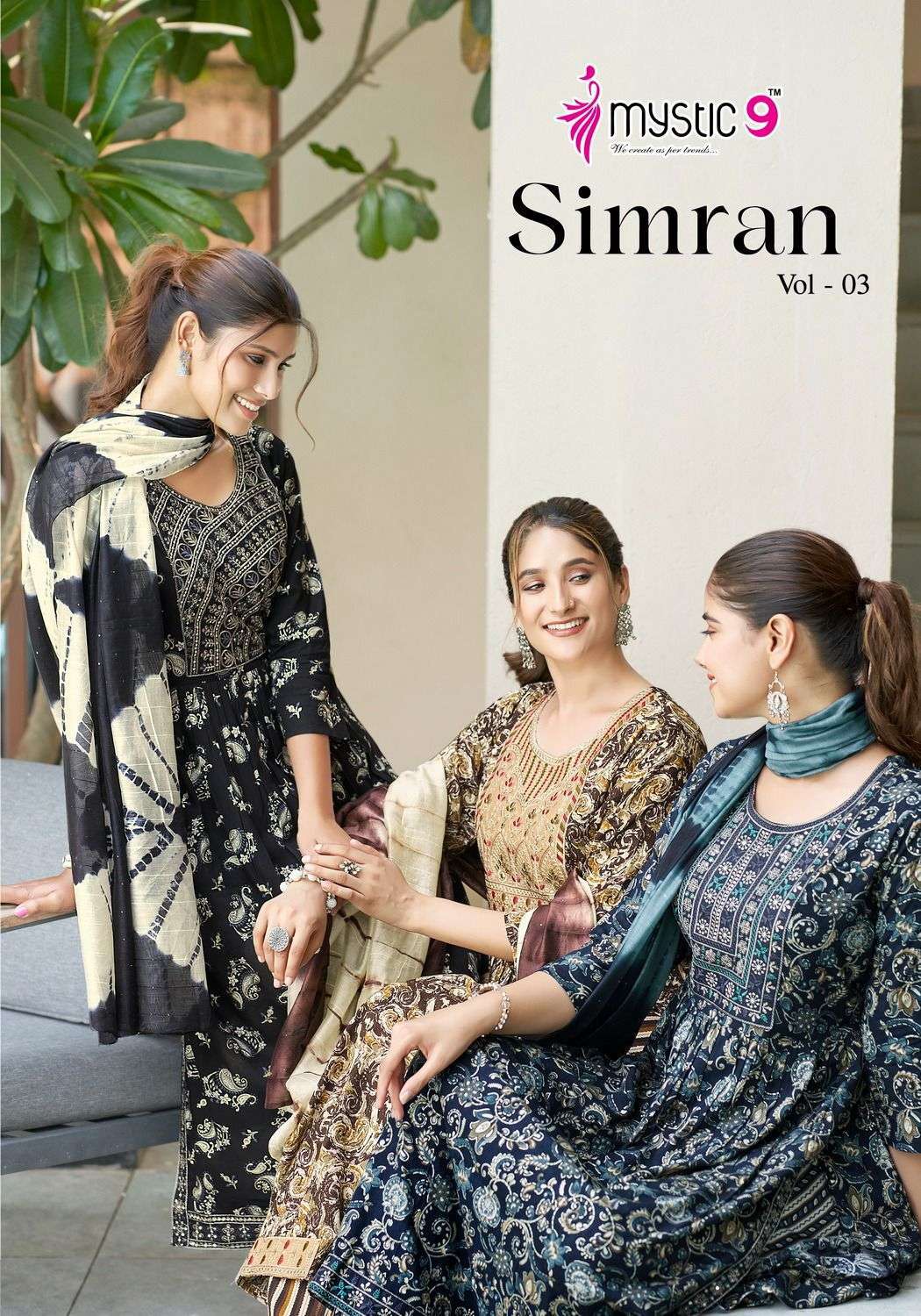 Mystic Simran vol 3 Rayon with fancy look readymade Suits 