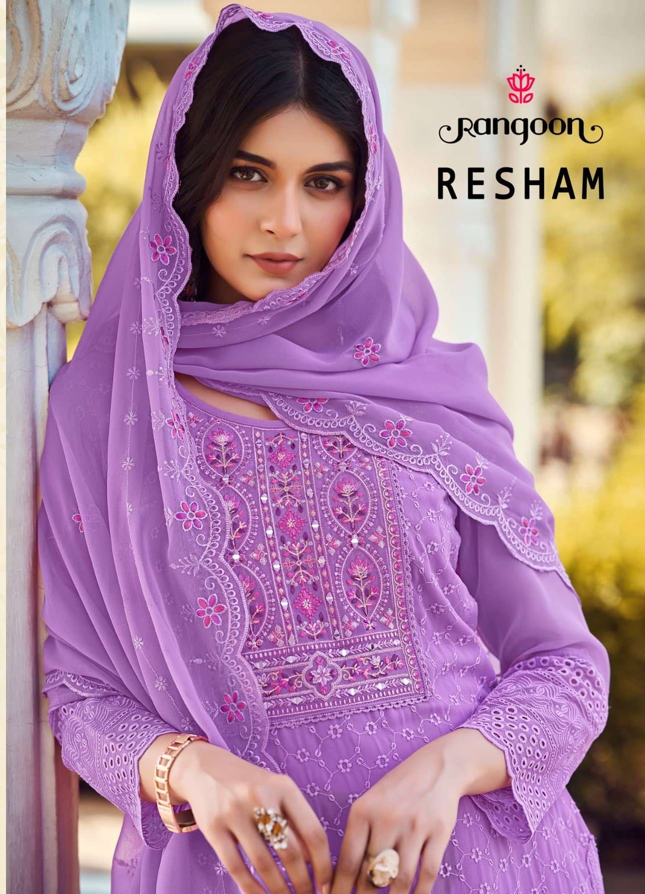 RANGOON RESHAM GEORGETTE WITH DESIGNER FESTIVAL SPECIAL READYMADE SUITS