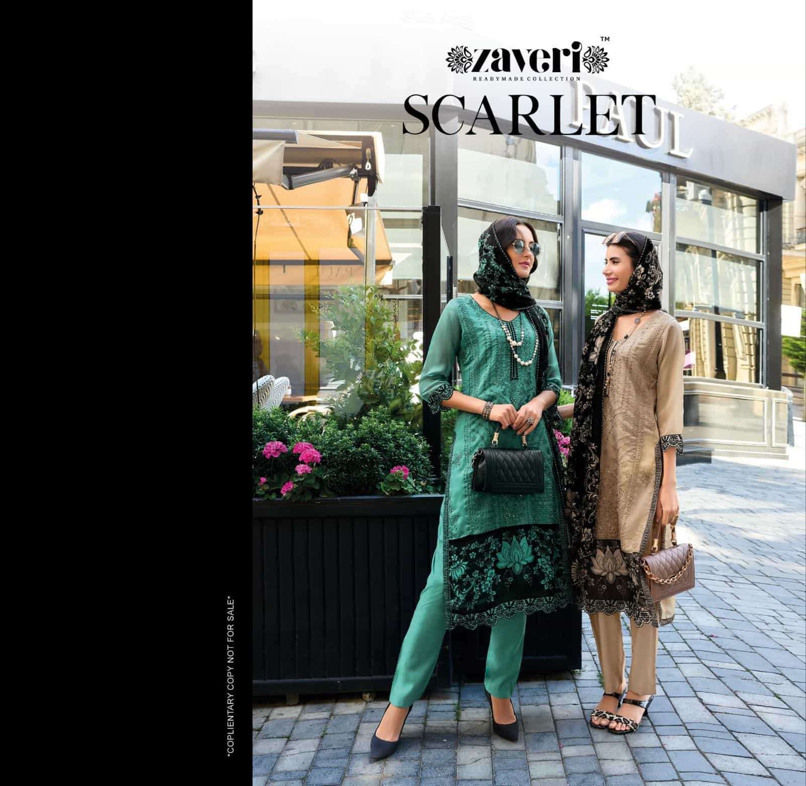 EBA LIFESTYLE ZAVERI SCARLET ORGANZA DESIGNER READYMADE SUITS