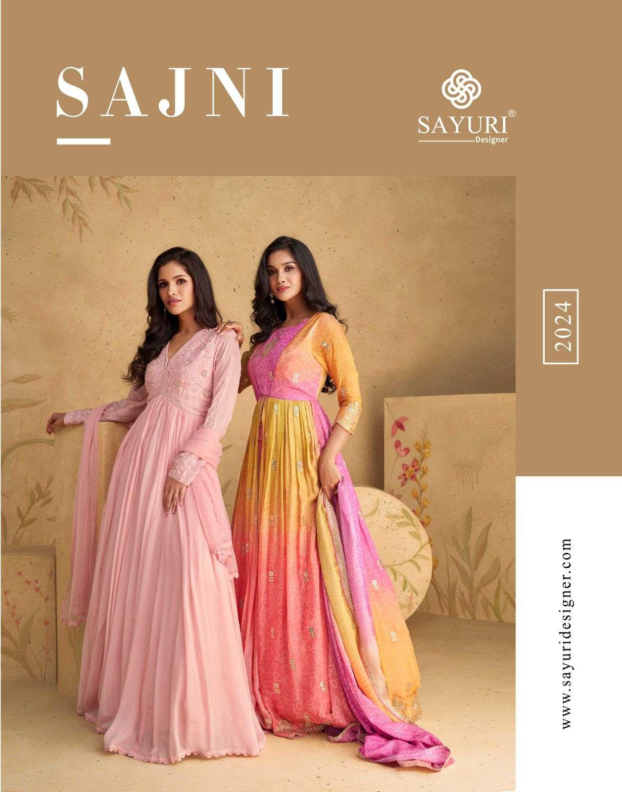 SAYURI DESIGNER SAJNI CHINON FABRICS WEDDING SPECIAL DESIGNER 