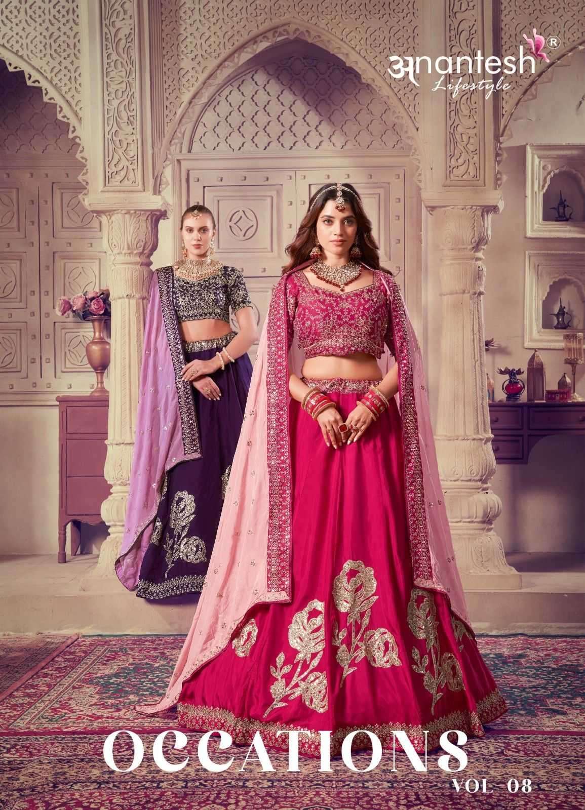 ANANTESH LIFESTYLE OCCASIONS VOL 8 VISCOSE SILK WEDDING SPECIAL LEHENGA CHOLI 