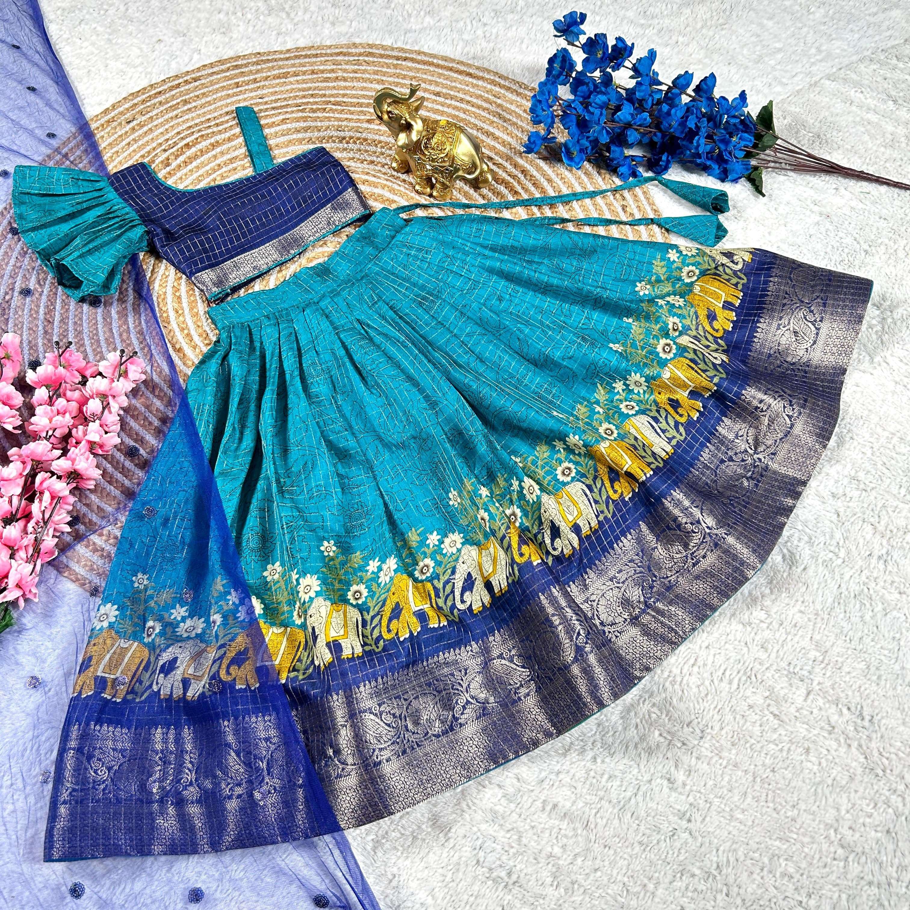 FESTIVAL SPECIAL FULLY STICH KIDS ETHNIC STYLE LEHENGA CHOLI 