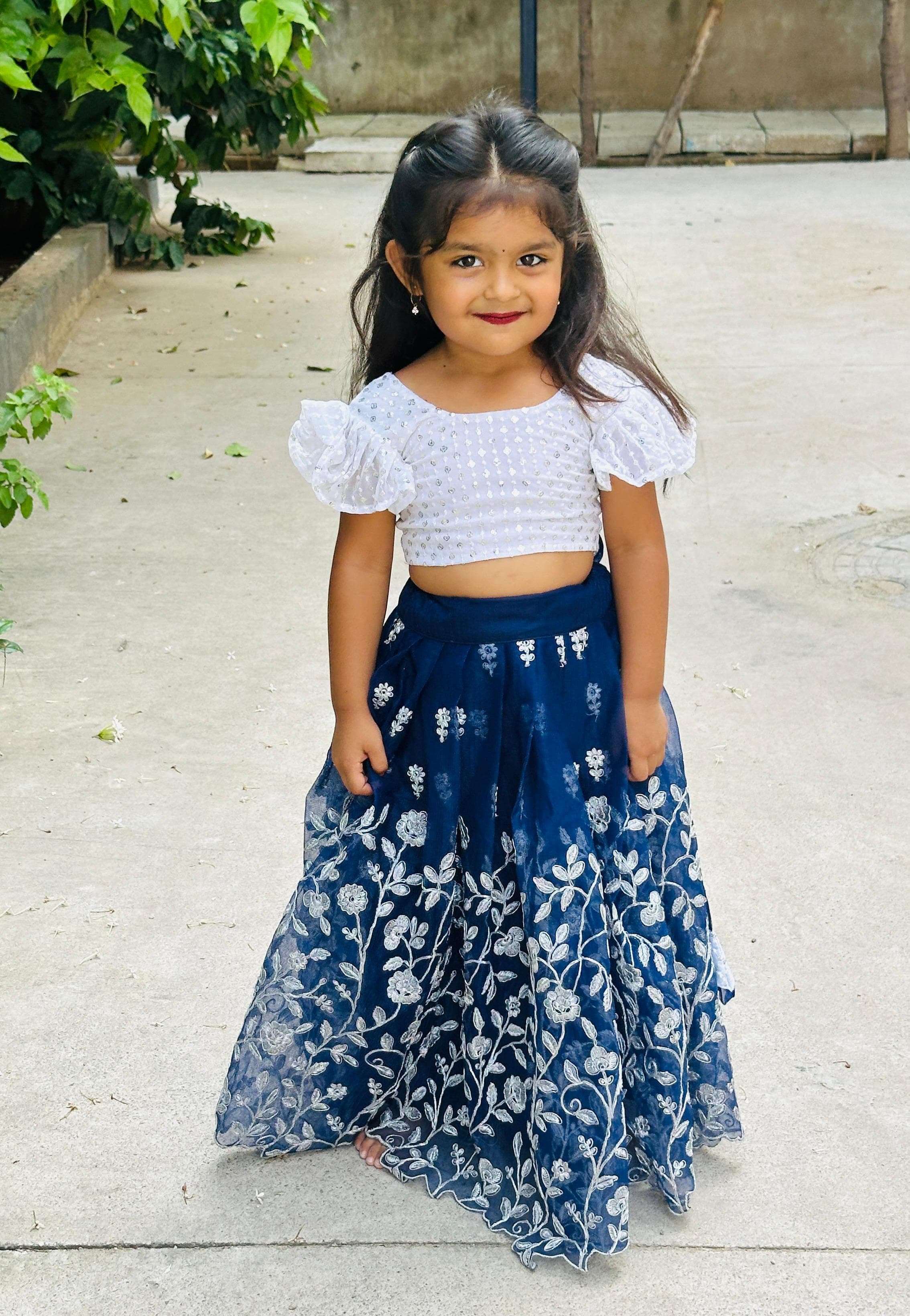 GEORGETTE WITH FANCY CROP TOPS 