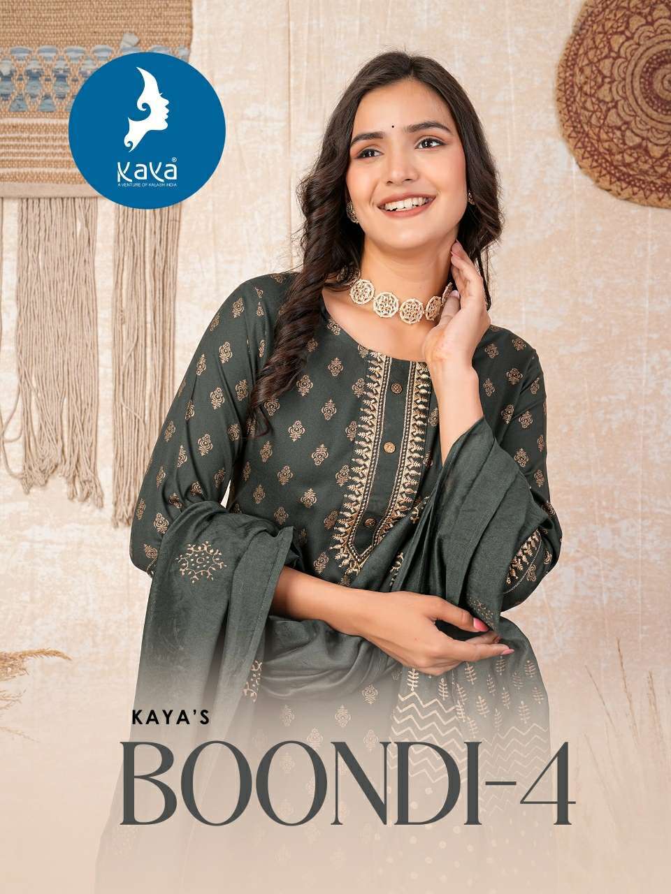 KAYA BOONDI VOL 4 STRAIGHT CUT RAYON KURTI 