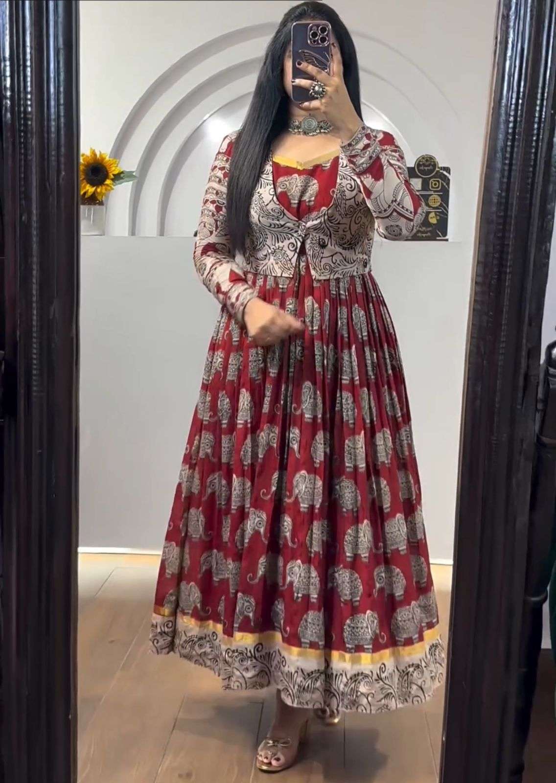 Kalamkari long frocks online