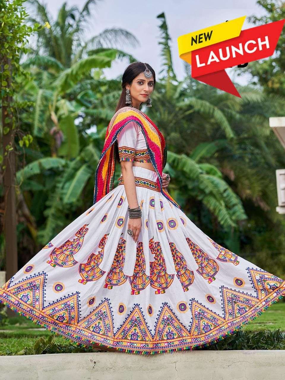 NAVRATRI SPECIAL COTTON WITH KACH BAVALIYA WORK LEHENGA CHOLI rAAS LEELA VOL 1