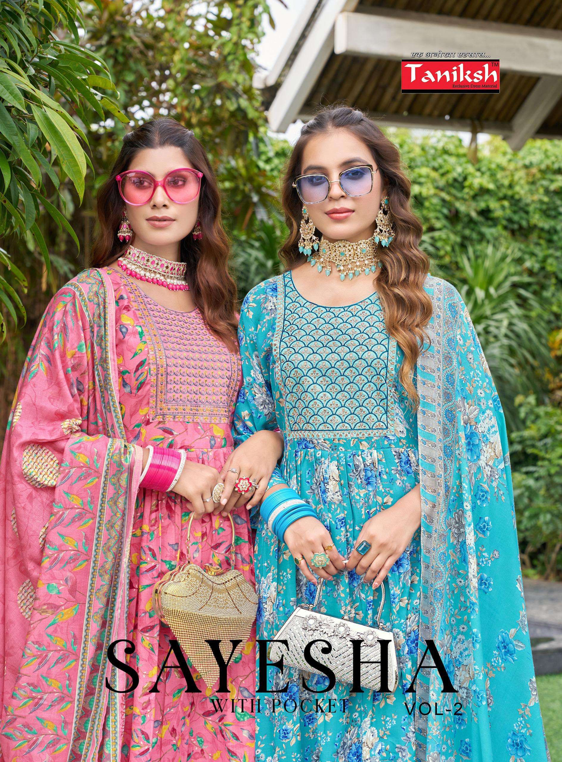 TANIKSH SAYESHA VOL 2 COTTON READYMADE ANRAKALI STYLE SUITS 