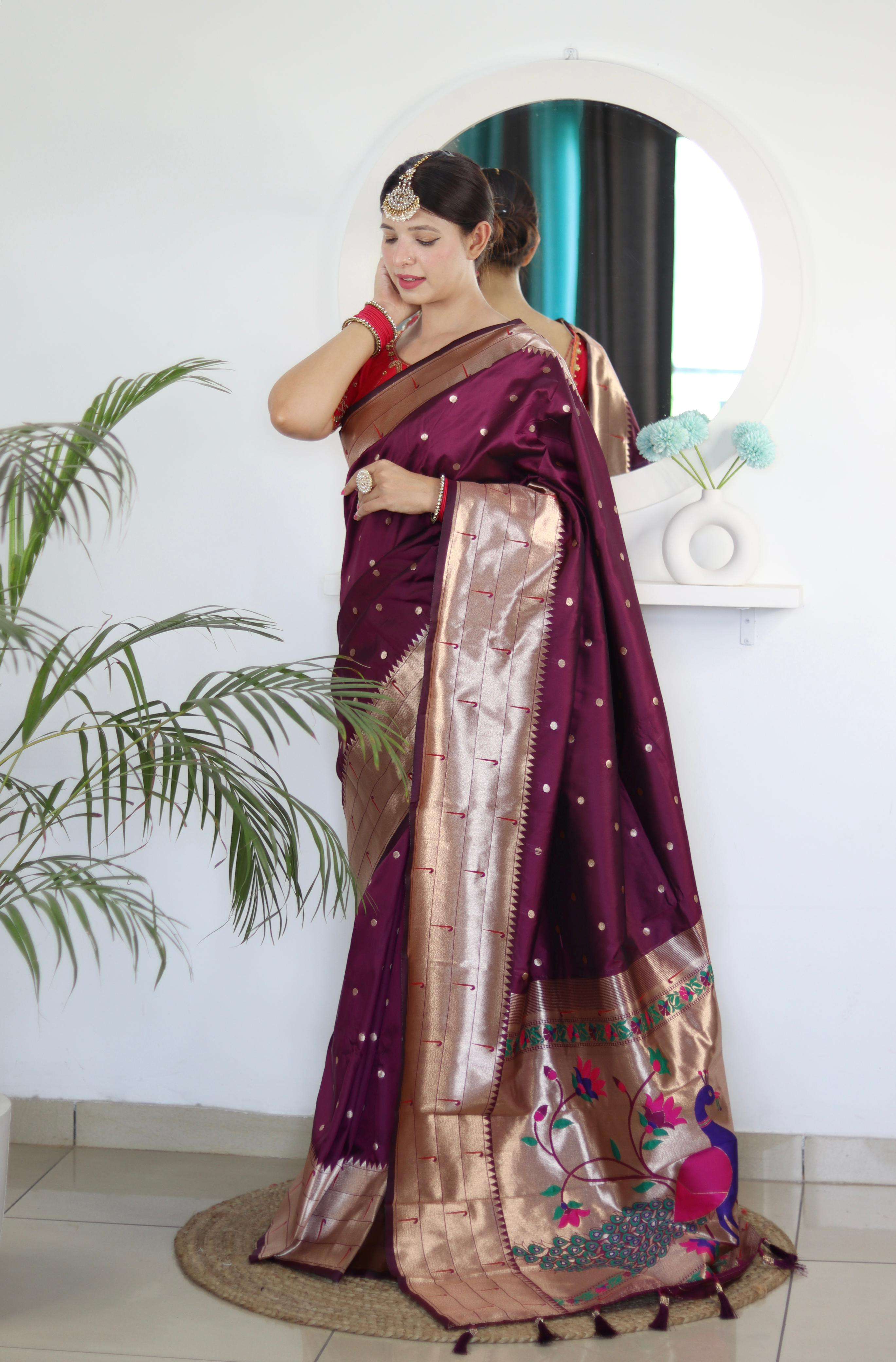 FESTIVAL SPECIAL PAITHANI SILK RICH LOOK PALLU SAREE DELAER