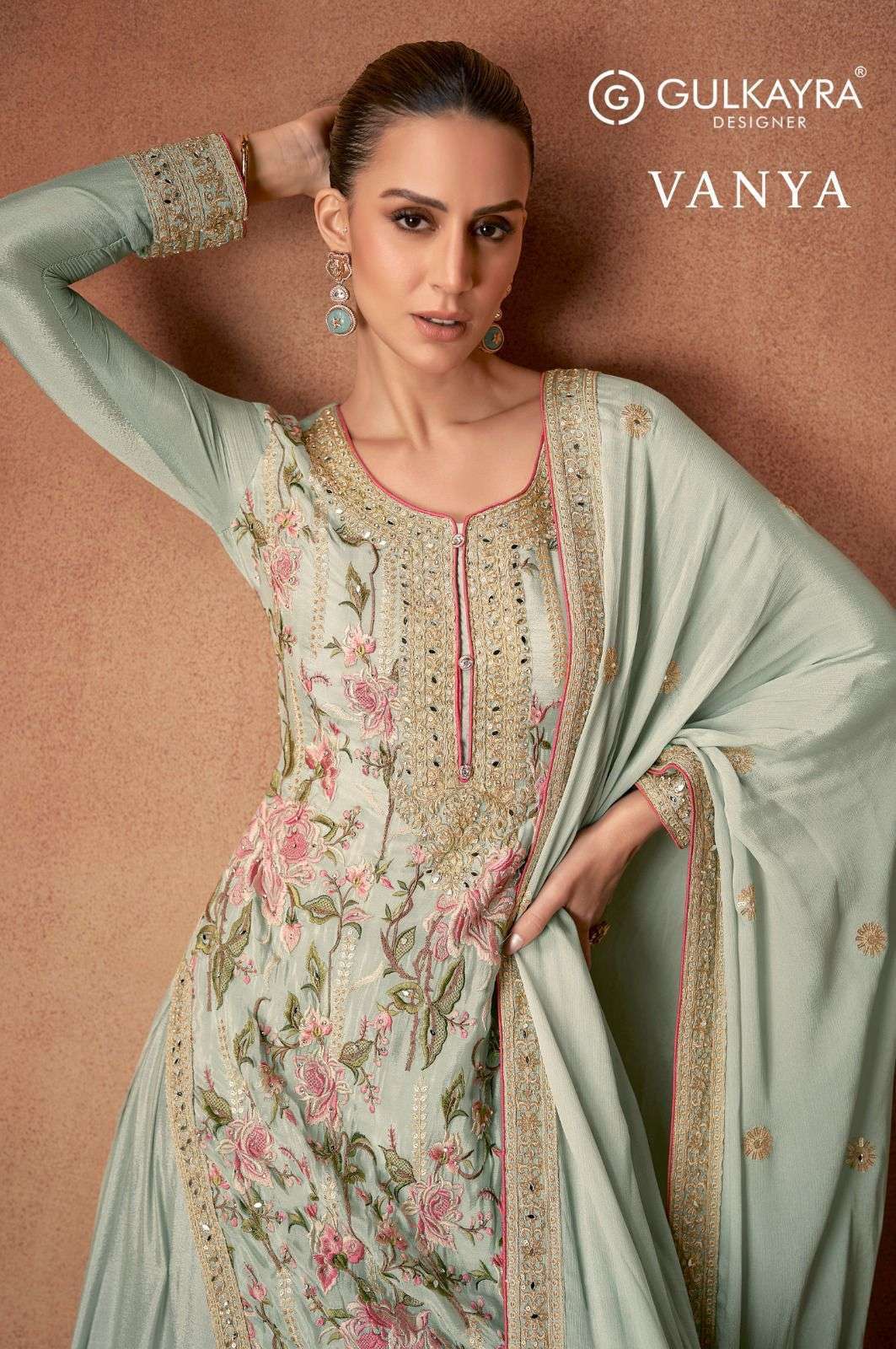 GULKAYRA DESIGNER VANYA 7478 COLOURS HEAVY CHINON SILK READYMADE SUITS 