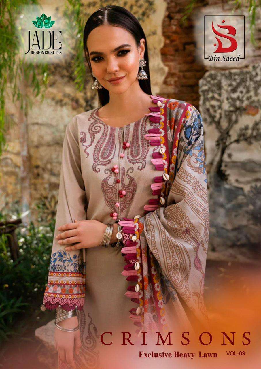 JADE CRIMSON LAWN VOL 9 LAWN COTTON PAKISTANI SUITS 