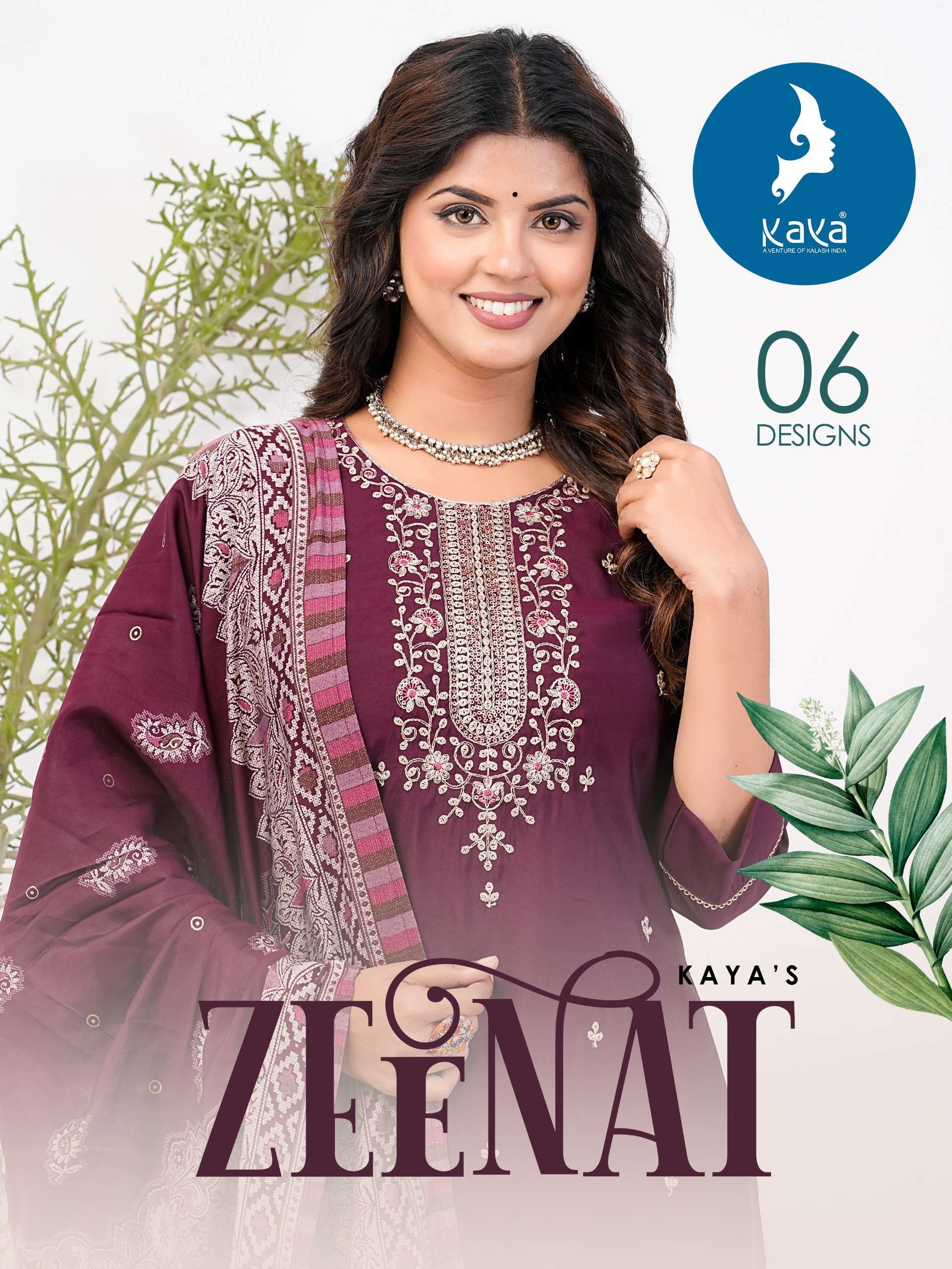 KAYA ZEENAT ROMAN SILK DESIGNER READYMADE SUITS