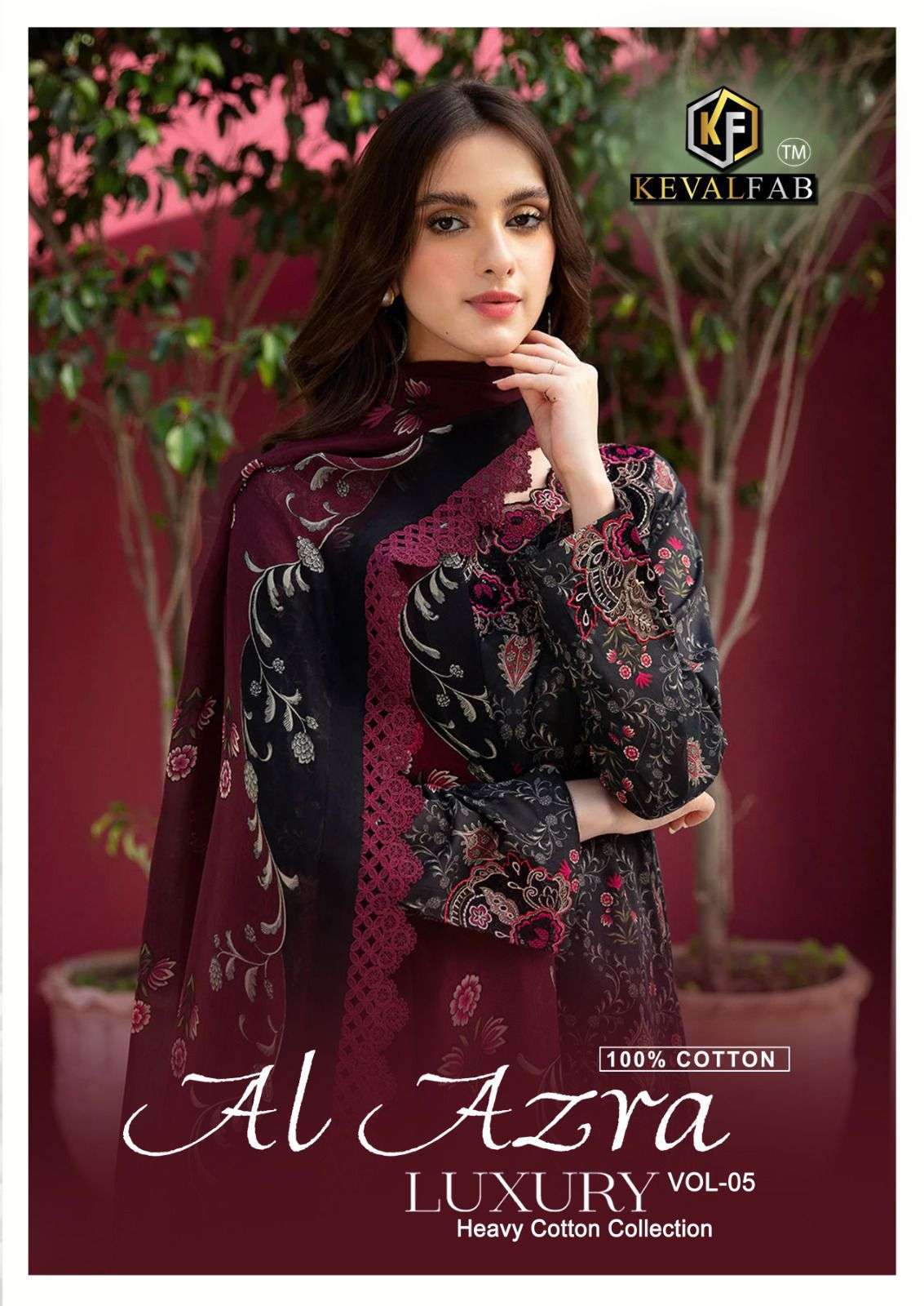 KEVAL FAB AL AZRA VOL 5 HEAVY COTTON PRINTED PAKISTANI SUITS 