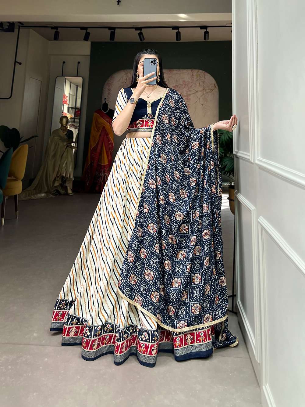 LAHERIYA PRINTED FESTIVAL SPECIAL LEHENGA CHOLI