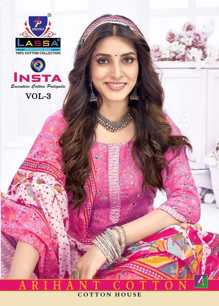 LASSA INSTA VOL 3 COTTON PRINTED PATIYAL SUITS SALWAR KAMEEZ 