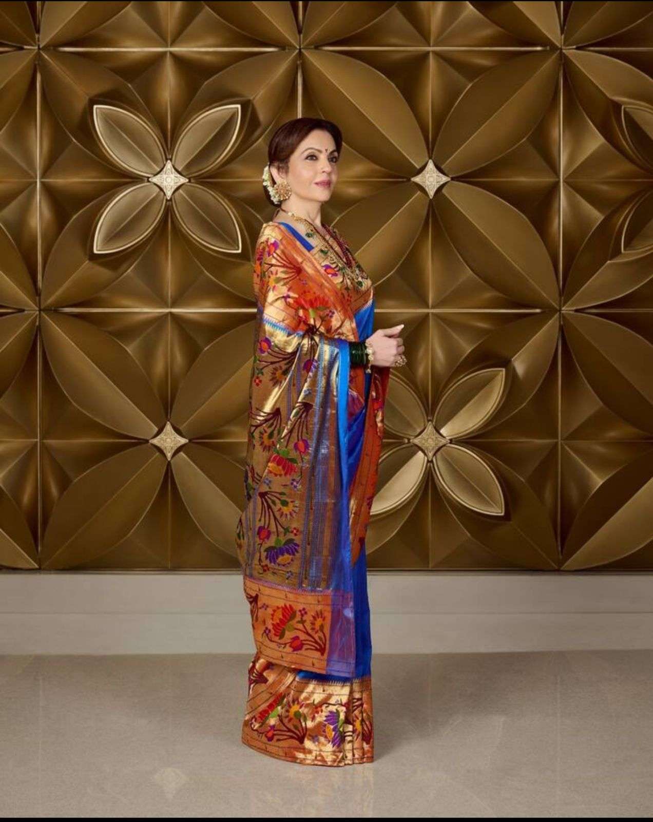 NEETA AMBANI IN BEUTIFUL ROYAL BLUE SHADES PAITHANI SAREE