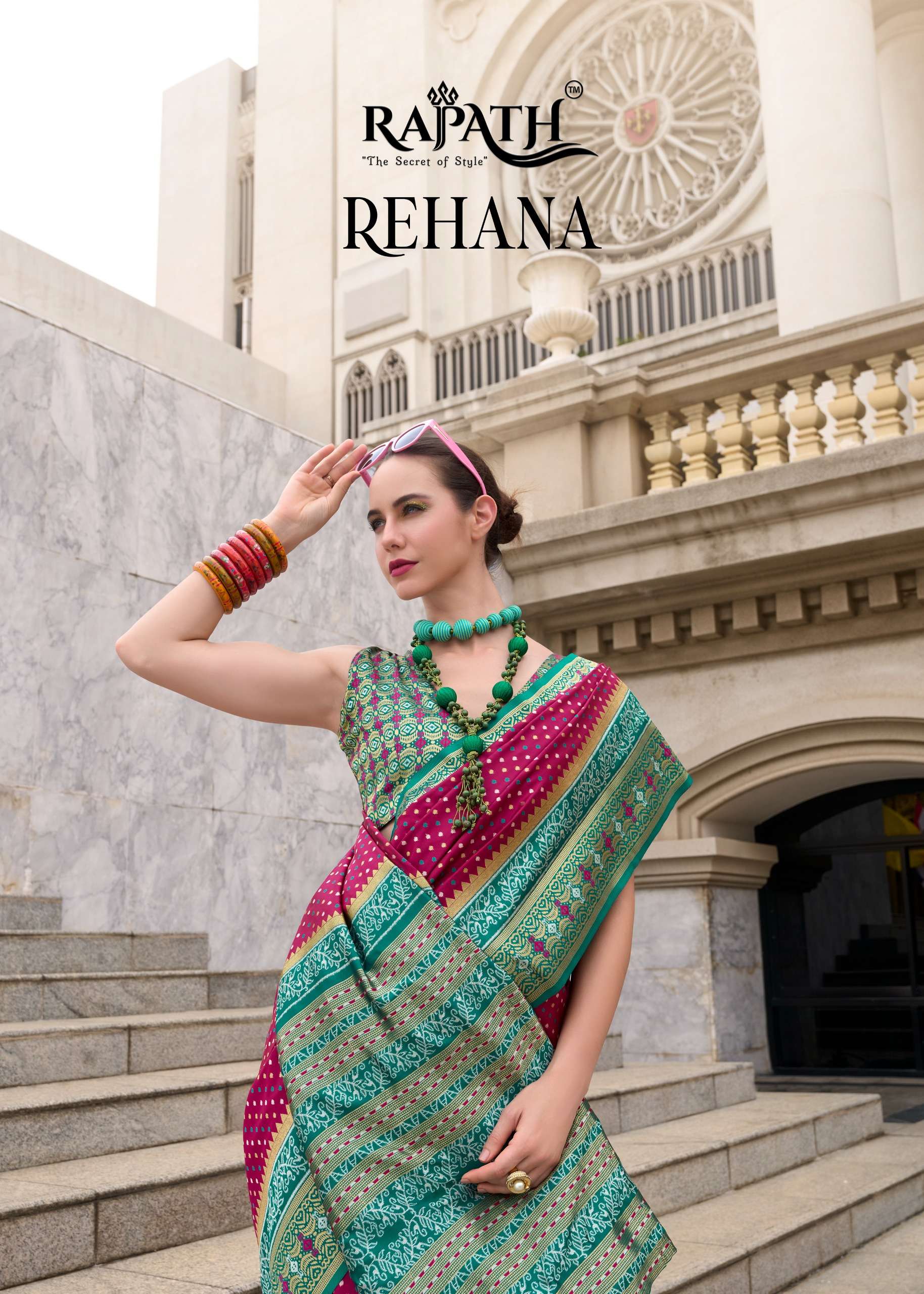 RAJPATH REHANA BANARASI SILK WEAVING DESIGN RICH LOOK SAREE