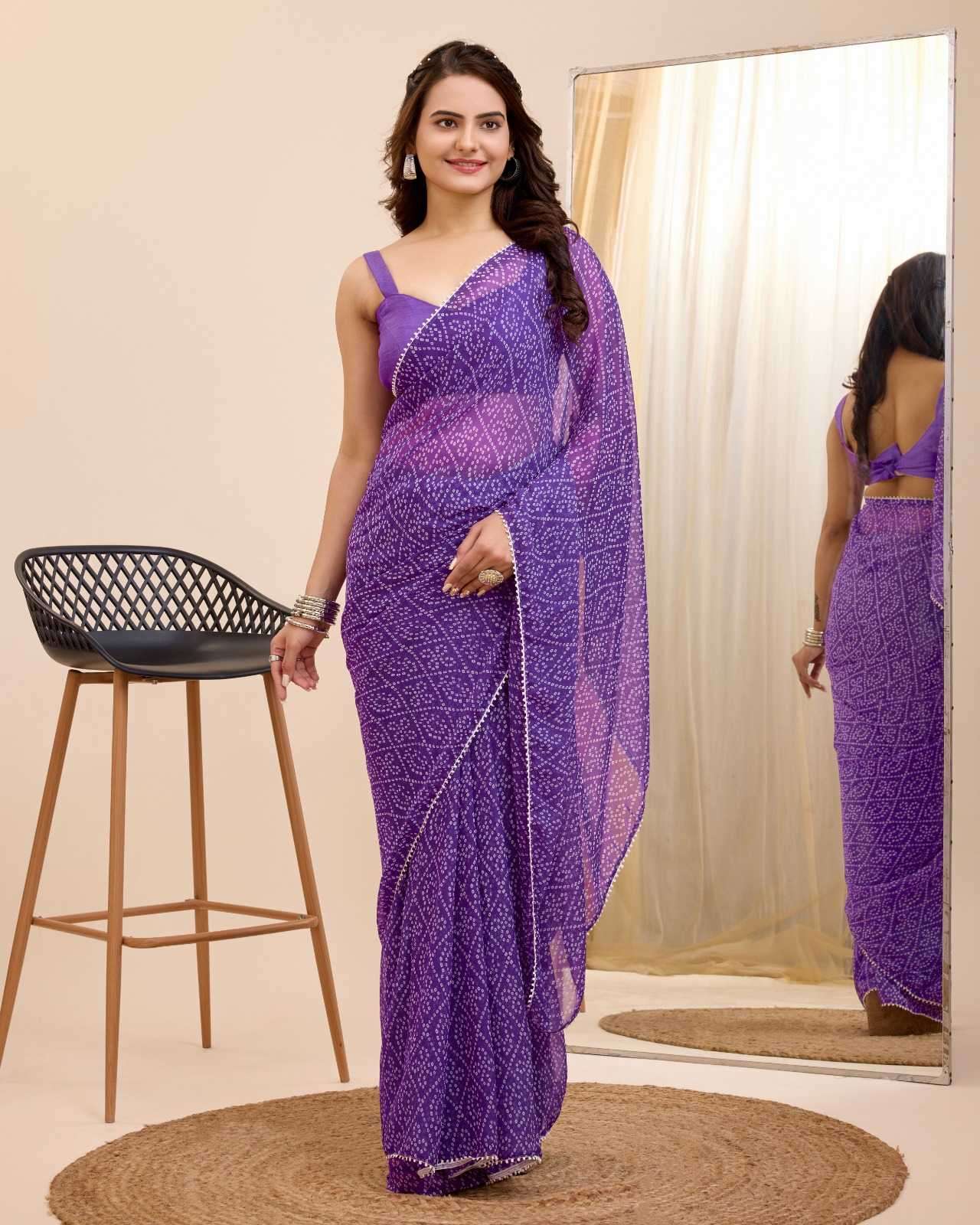 REGULAR WEAR GEORGETTE FABRICS READY TO WEAR SAREE 