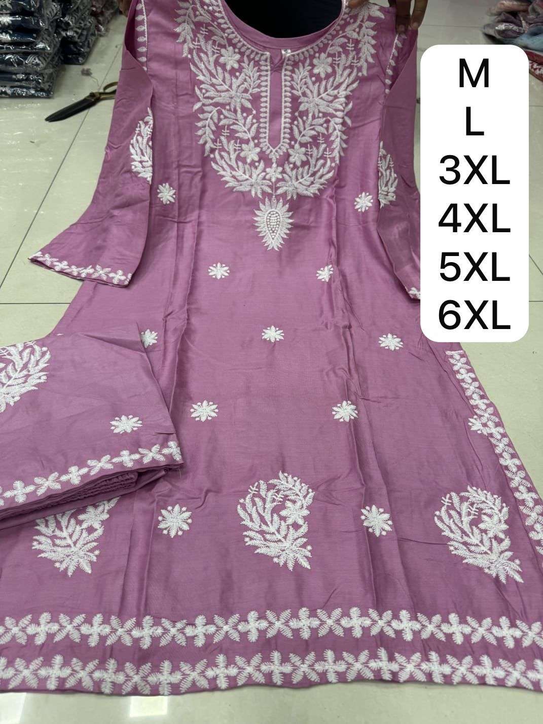 REGULAR WEAR RAYON WITH LAKHNAVI WORK READYMADE KURTI PAAZZO 