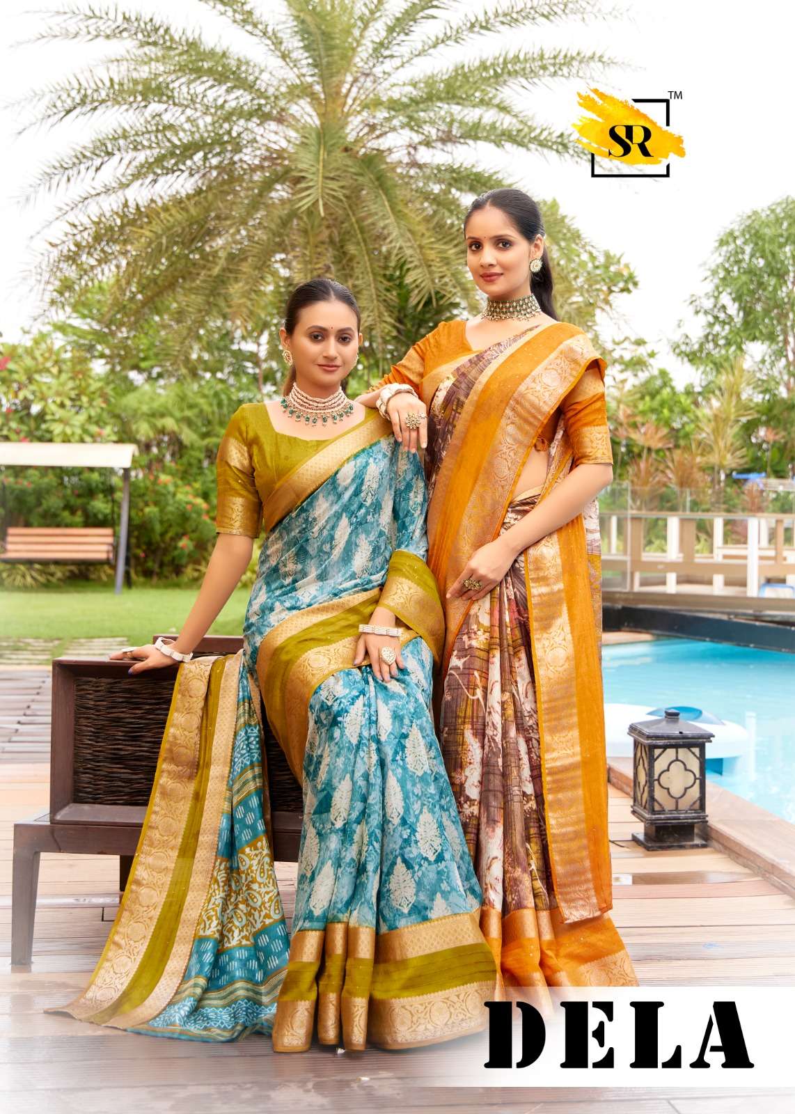 SR SAREES DELA SILK WITH WEAVING BORDER SAREE