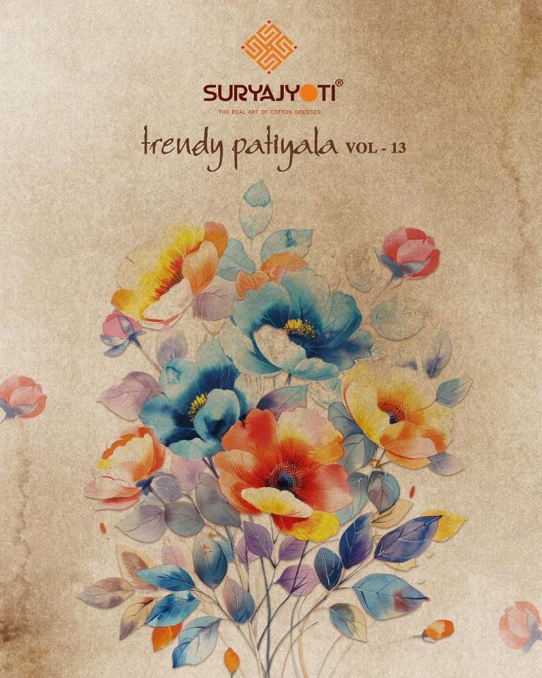 SURYAJYOTI TRENDY PATIYALA VOL 13 COTTON PRINTED SALWAR KAMEEZ 