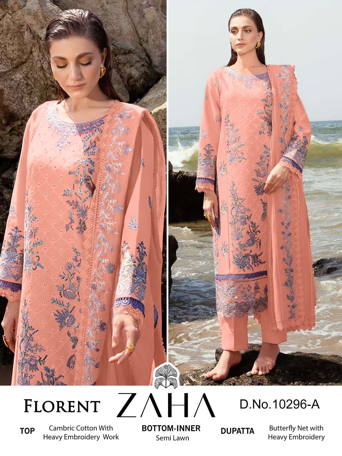 ZAHA FLORENT 10296 SERIES COTTON PRINTED PAKISTANI SUITS