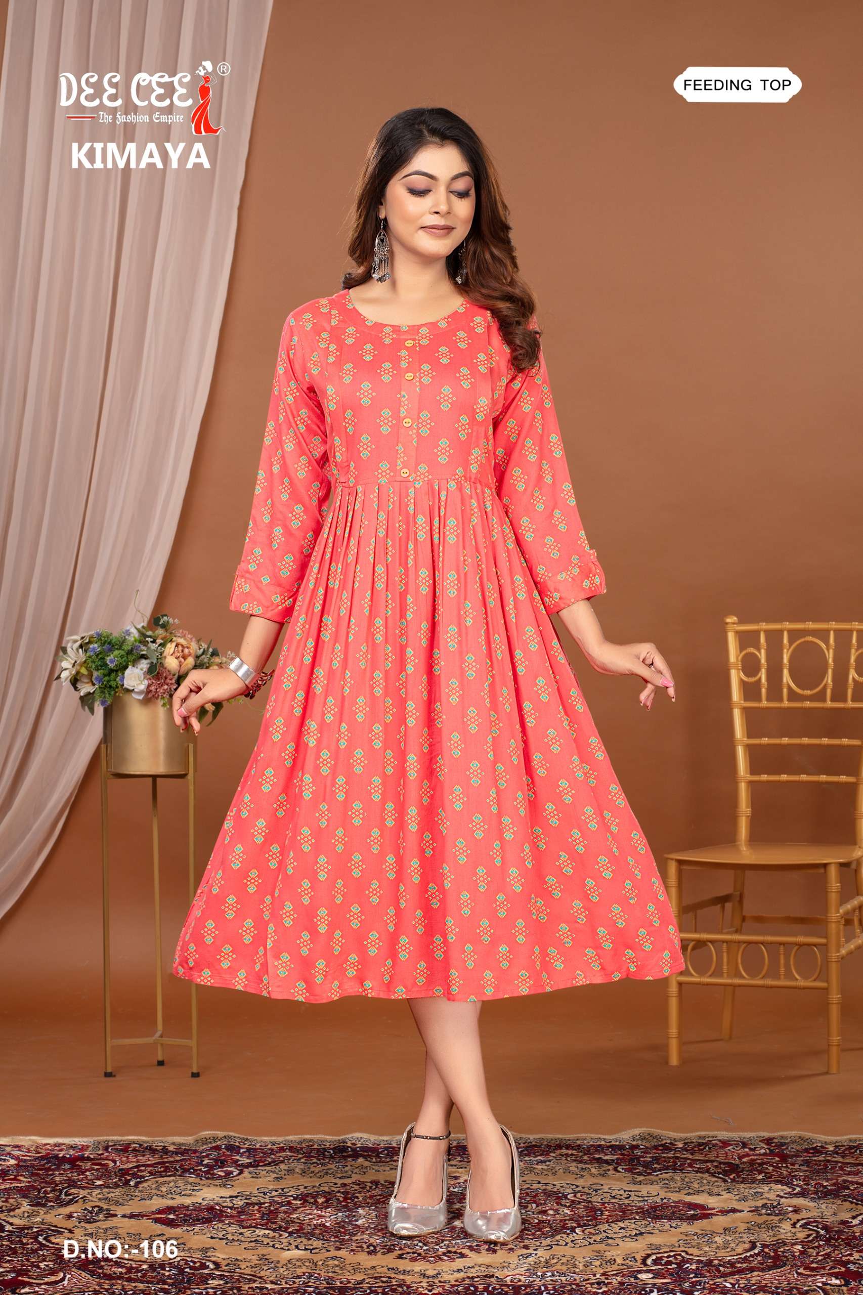 DEECEE KIMAYA DAILY WEAR WOMEN RAYON FOIL KURTI COLLECTION 