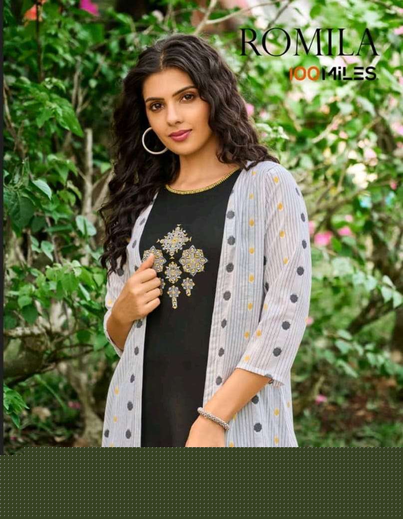100 MILES ROMILA FROCK JACKET WESTERN KURTI COLLECTION DEALER 