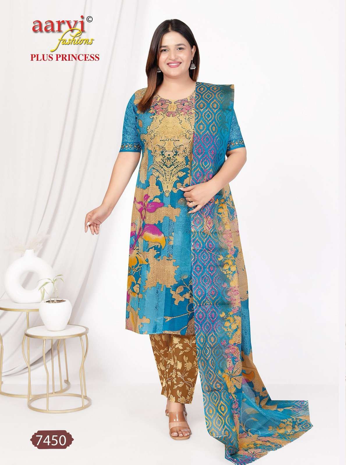 AARVI FASHION PRINCESS VOL 4 BIG WOMEN DESIGNER READYMADE SUIT WHOLESALE