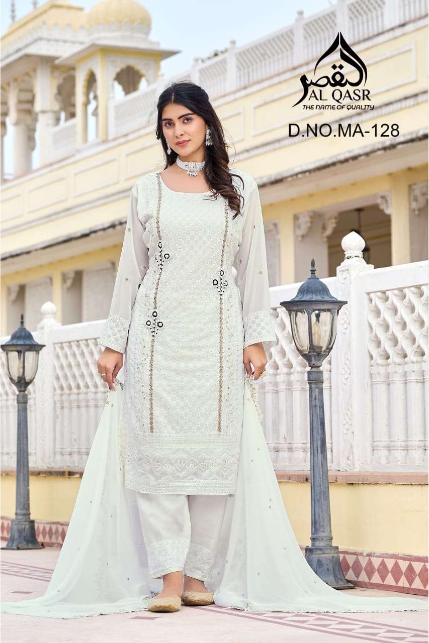 AL QASR MA 128 INDIAN TOP BRAND CLOTHE WHITE AND BLACK DRESS DEALER PRICE