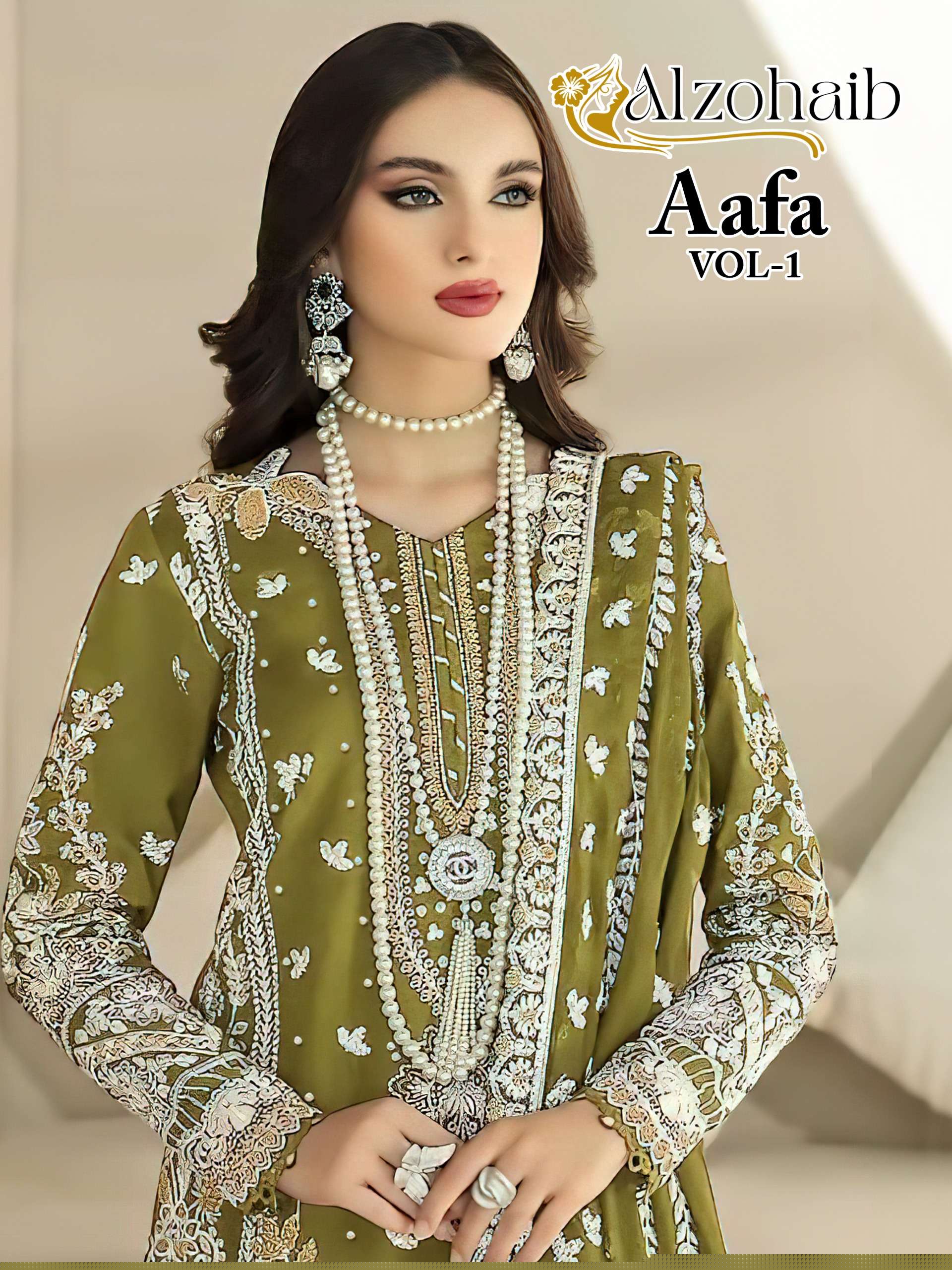 AL ZOHAIB AAFA 1196 BRANDED INDIA PAKISTANI DESIGN SUIT SUPPLIER