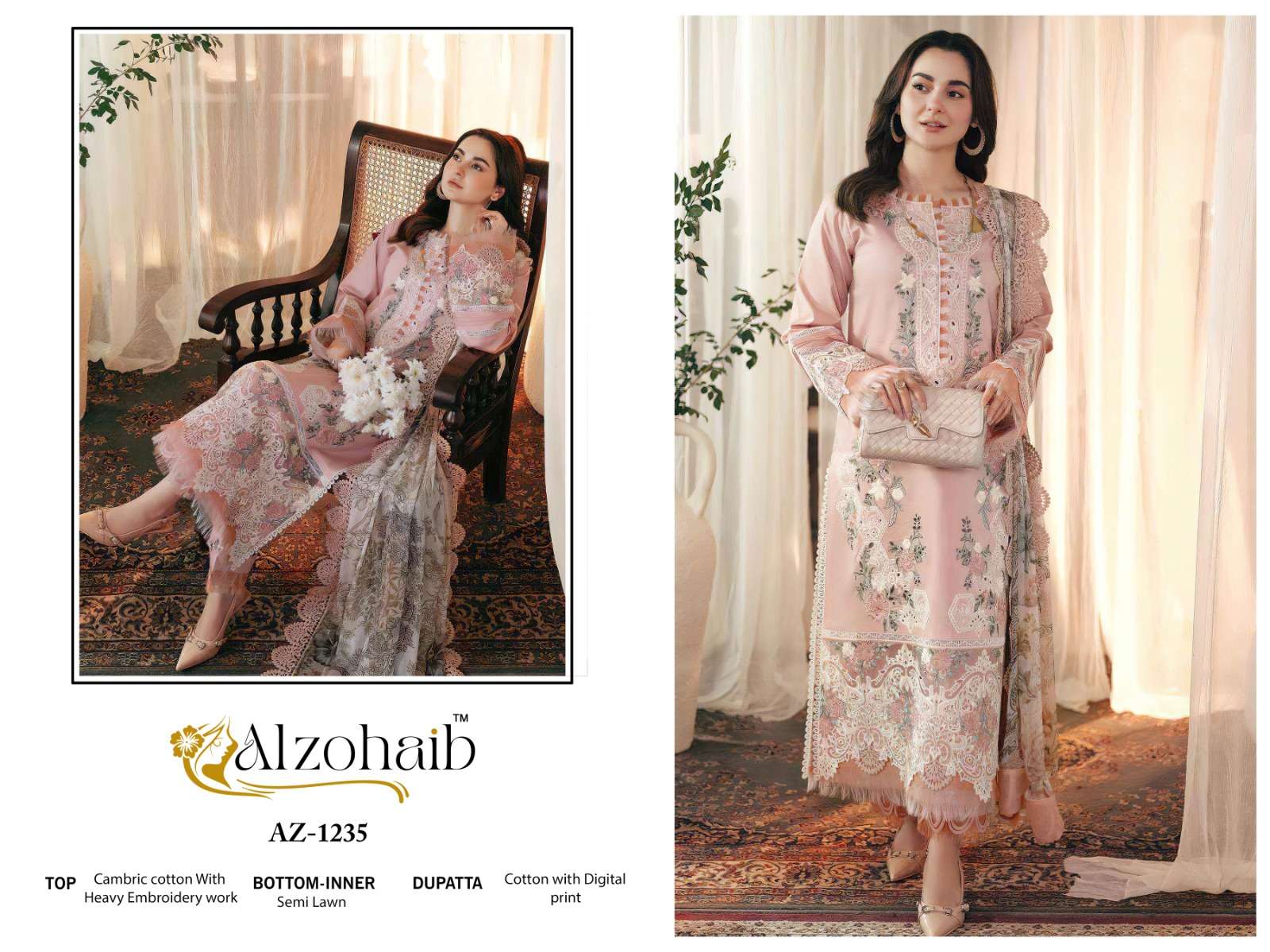 AL ZOHAIB AZ 1233 1237 HIT BRAND PAKISTANI SUIT COLLECTION FESTIVAL WEAR