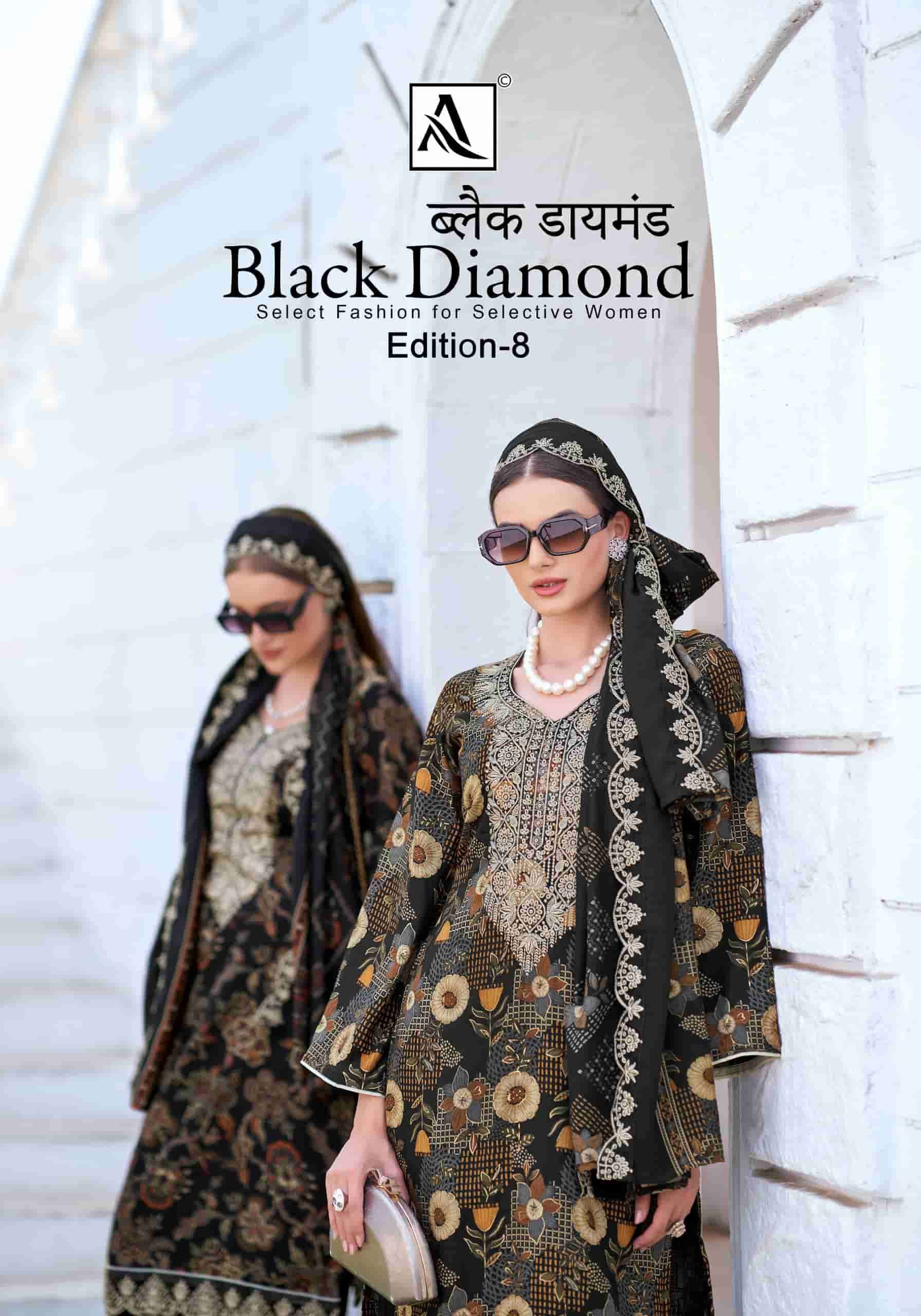 ALOK SUIT BLACK DIAMOND EDITION 8 RAYON FABRIC SALWAR SUIT RESELLER STORE
