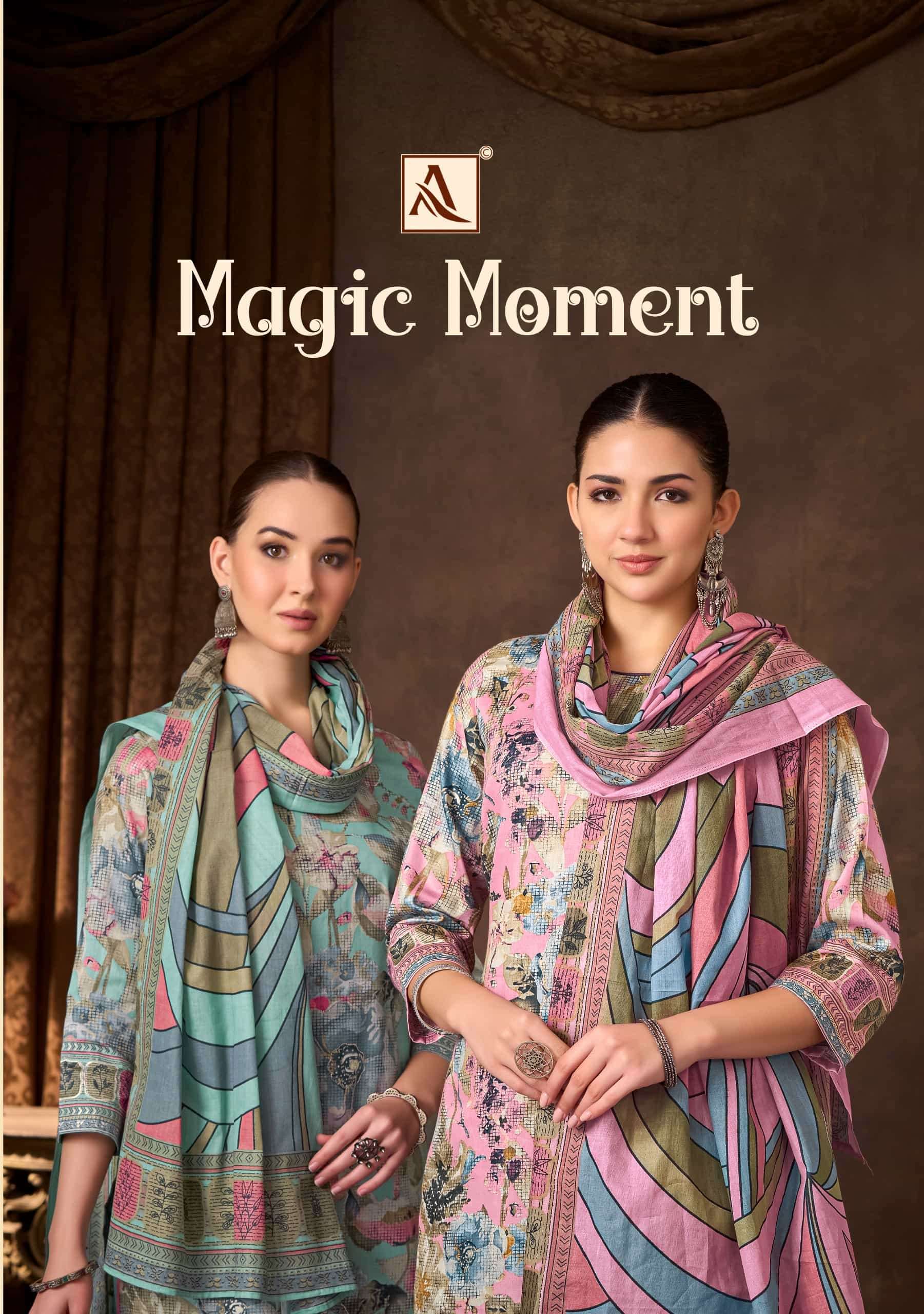 ALOK SUIT MAGIC MOMENT PURE COTTON FANCY LADIES SUIT SUPPLIER 