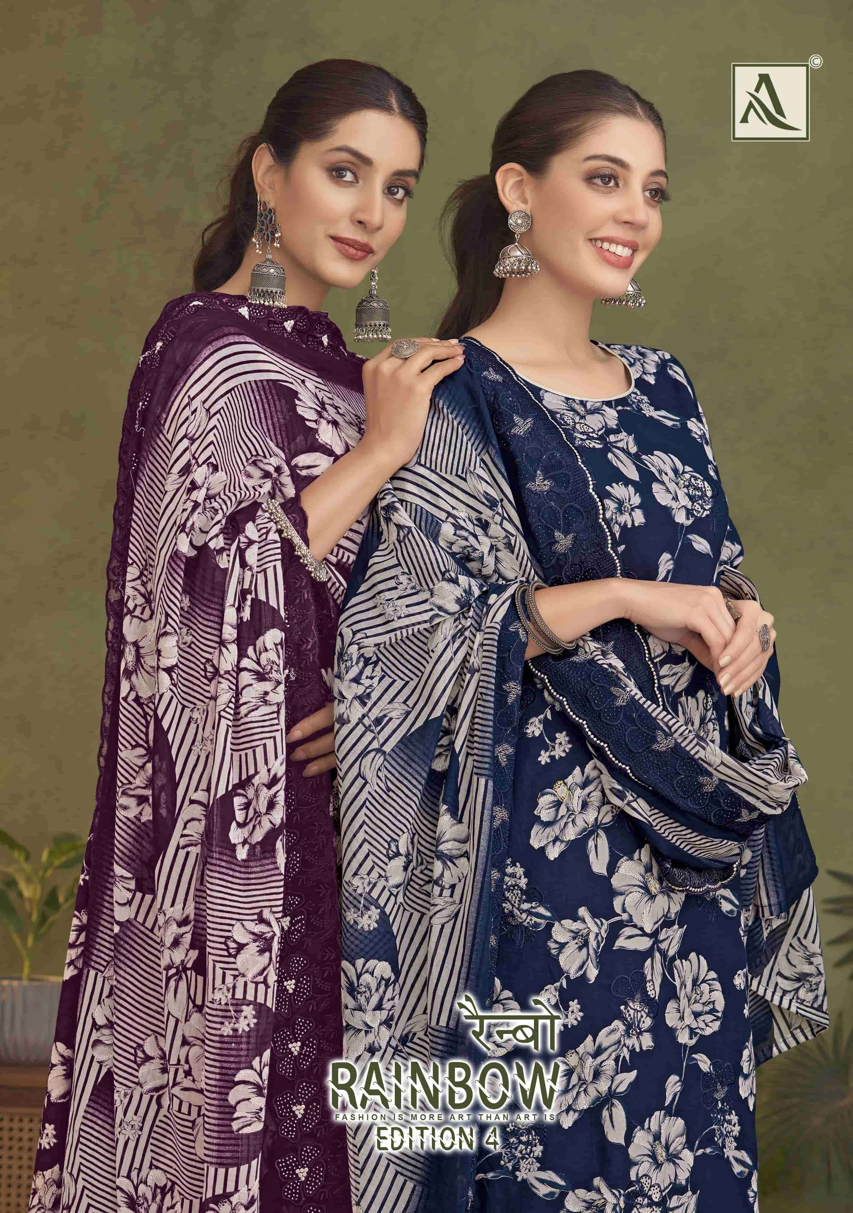 ALOK SUIT RAINBOW EDITION 4 CASUAL COTTON FLOWER PRINT SUIT WOMEN ONLINE STORE INDIA