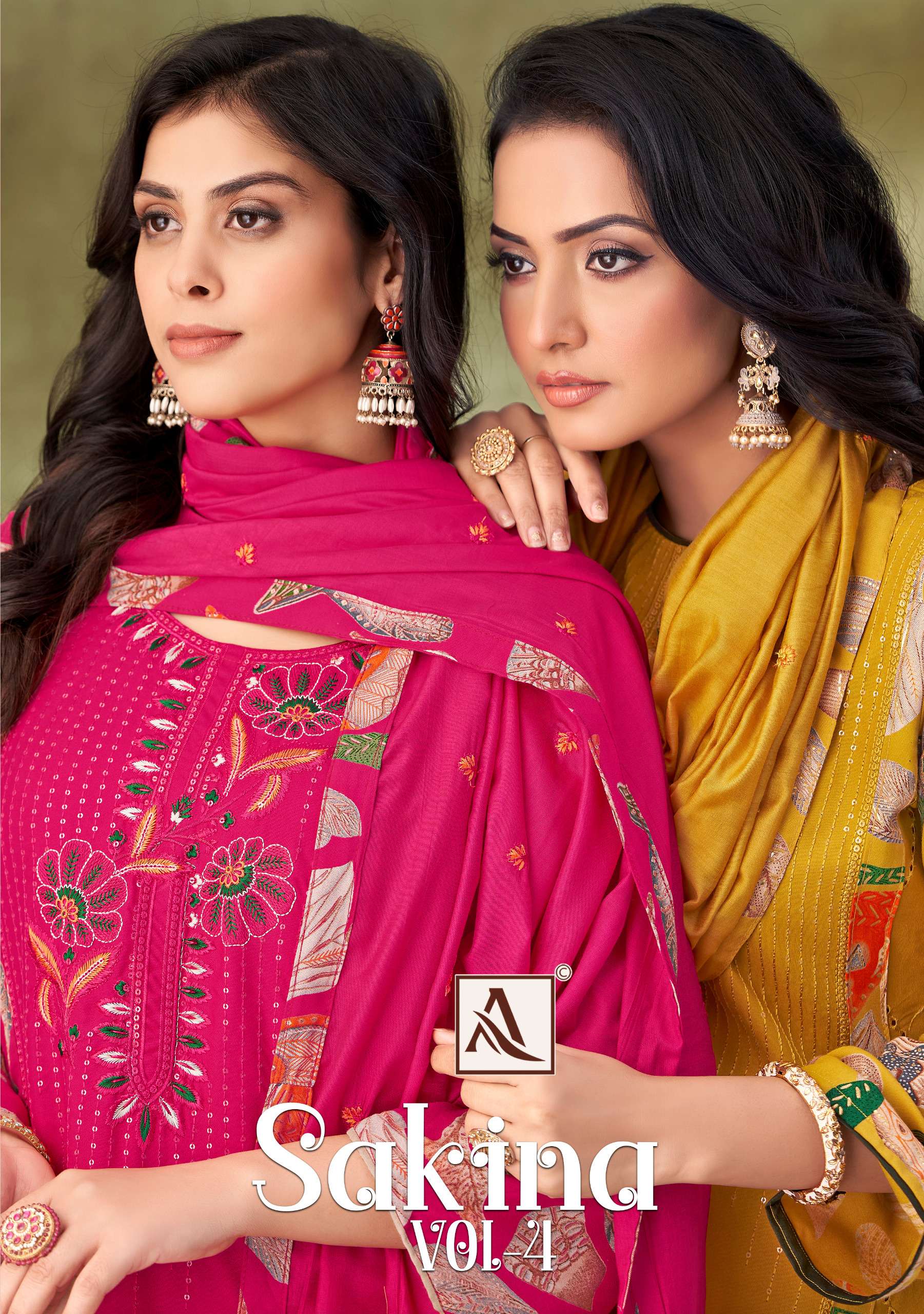 ALOK SUIT SAKINA VOL 4 FUNCTION WEAR RAYON WORK LADIES SUIT SUPPLIER