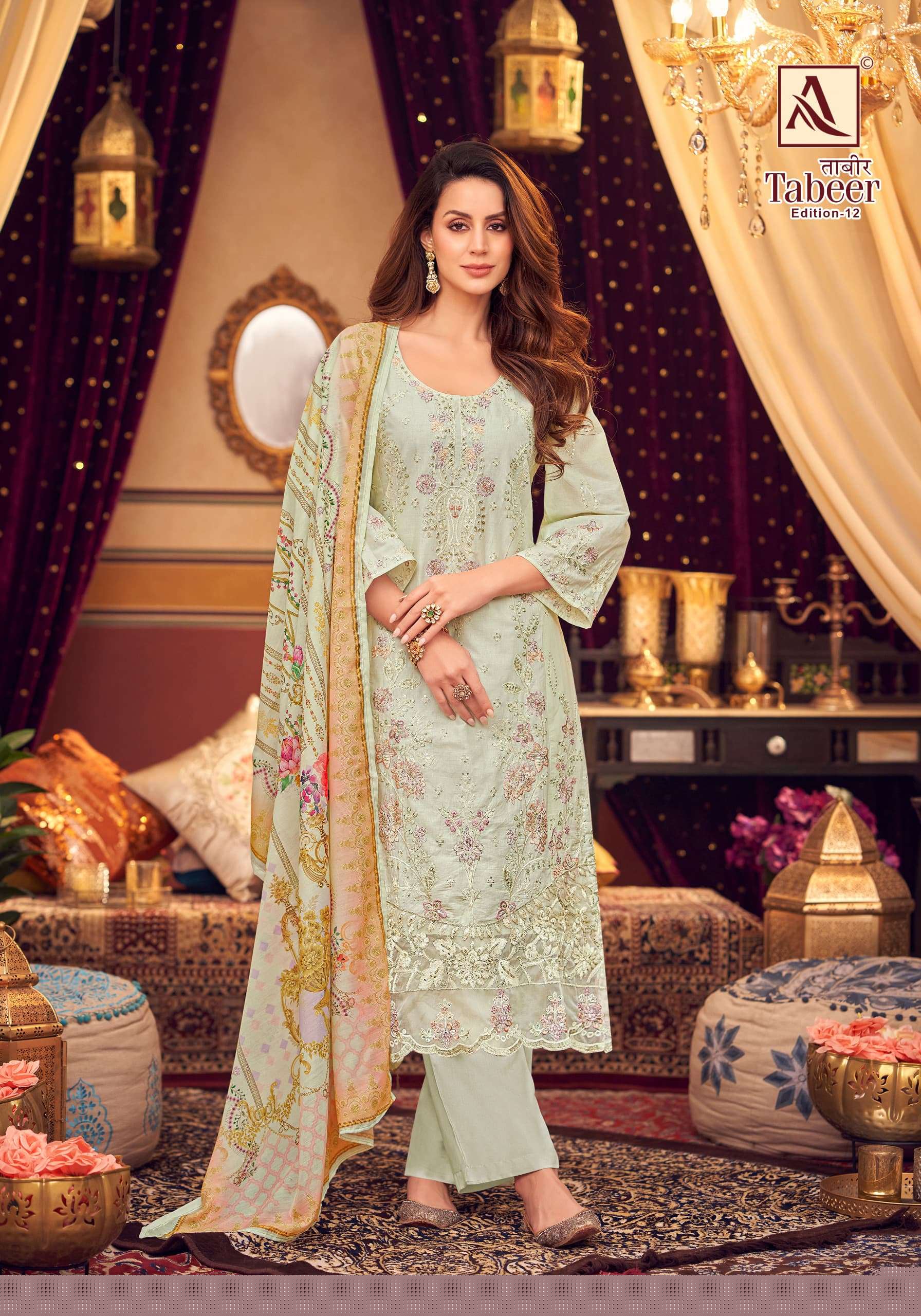 ALOK SUIT TABEER 12 BOUTIQUE LAWN PAKISTANI WOMEN COLLECTION 