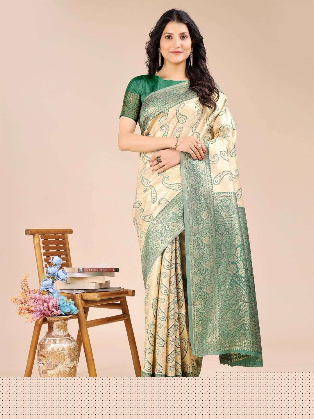 Astita Aura Silk with weaving design saree 