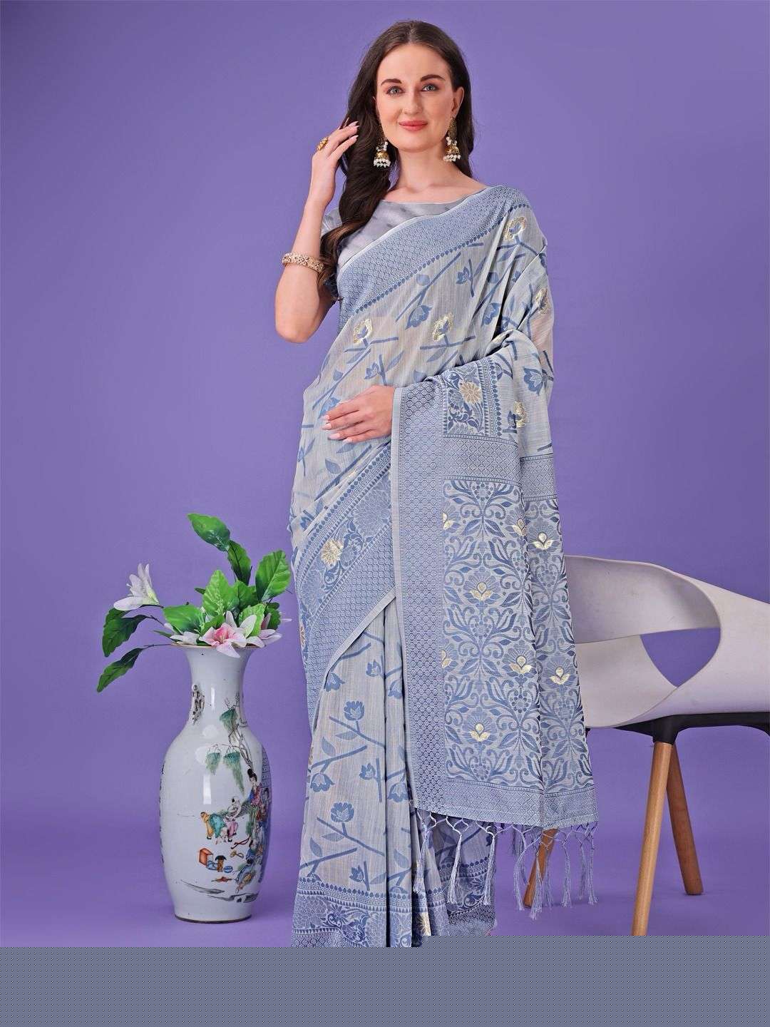 Astita Cotton Club Vol 2 Linen fabric fancy look saree 