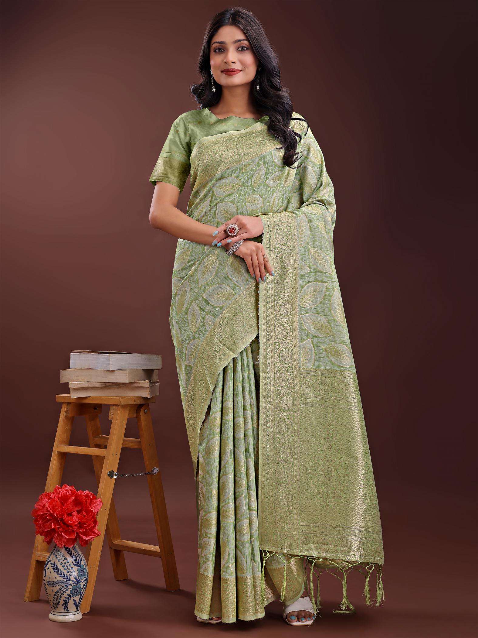 ASTITA FLORAL VOL 4 FANCY WEAVING DESIGN COTTON FABRIC SAREE 